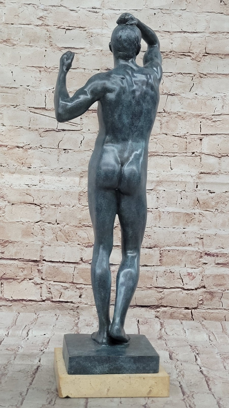 Rodin Bronze Adam Figurine Classical Masterpiece Fine Art Collectible Statue