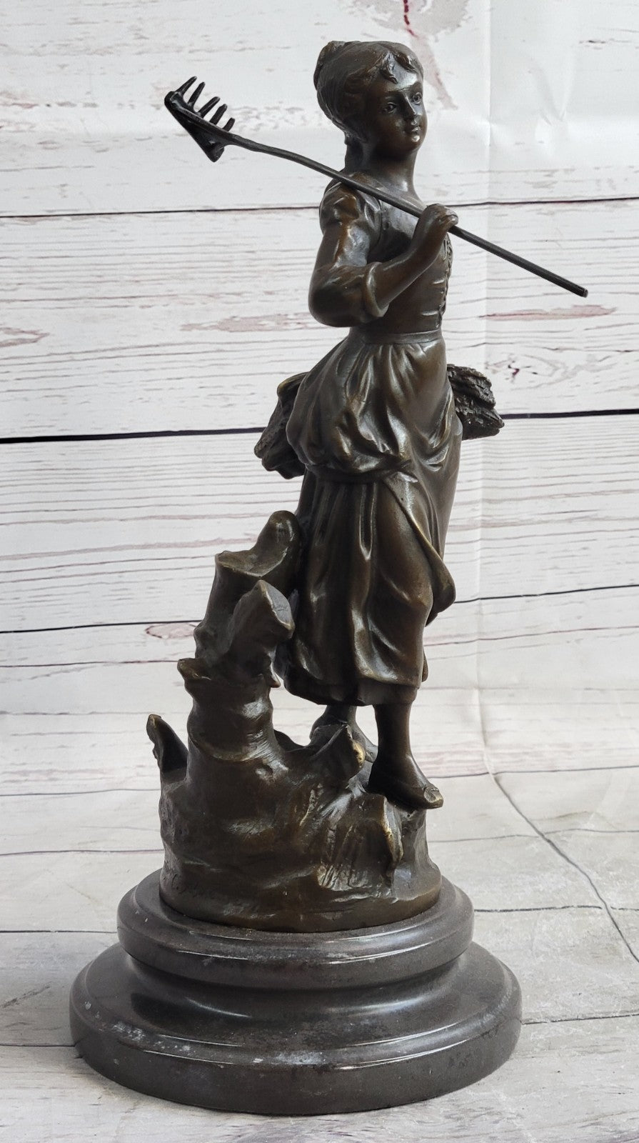 HAND MADE BRONZE Home Art Deco Nouveau LA DANSE DU VIN Signé DESMEURE -