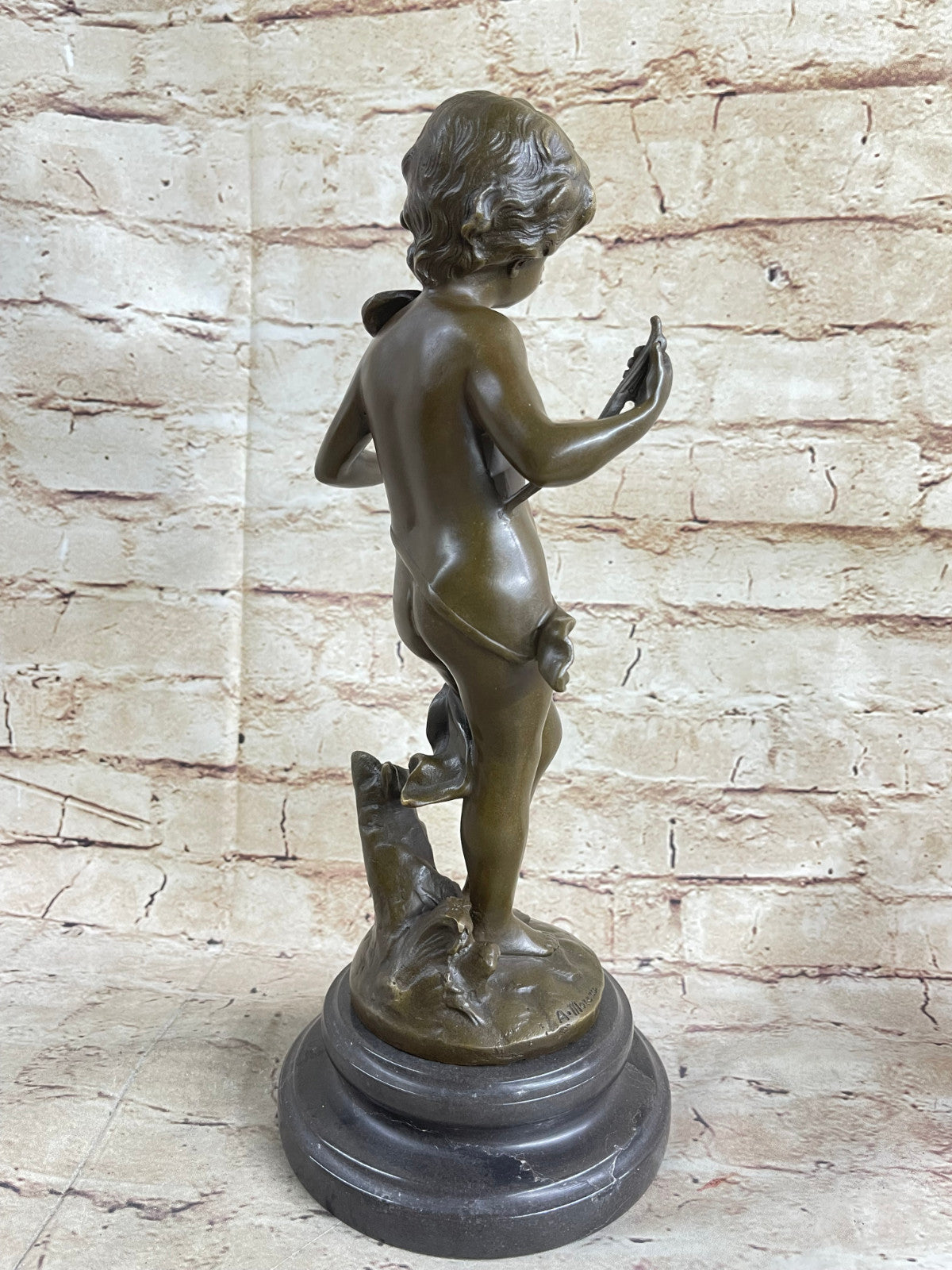 Signed Moreau Violin Player Art Deco Statue Figurine Bronze Sculpture Figure