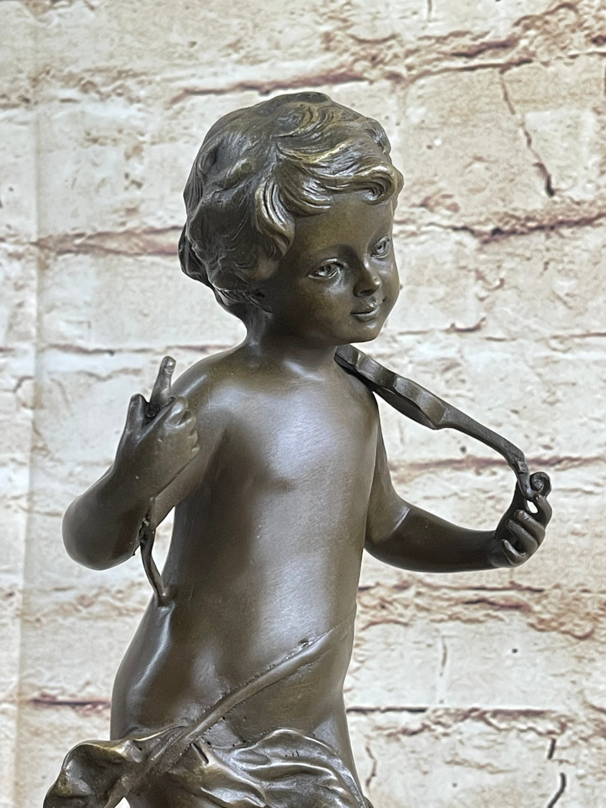 Signed Moreau Violin Player Art Deco Statue Figurine Bronze Sculpture Figure