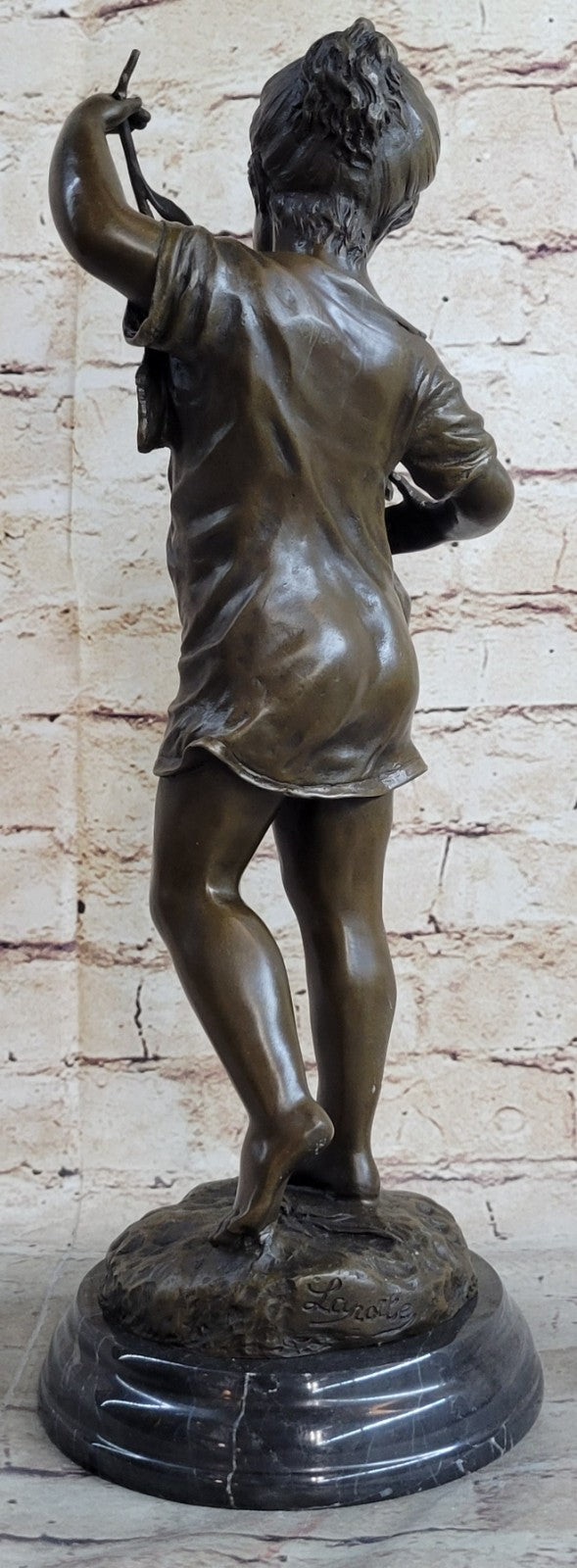 Art Deco Hot Cast Vienna Bronze Toddler and her Playful Cat Bronze Figurine