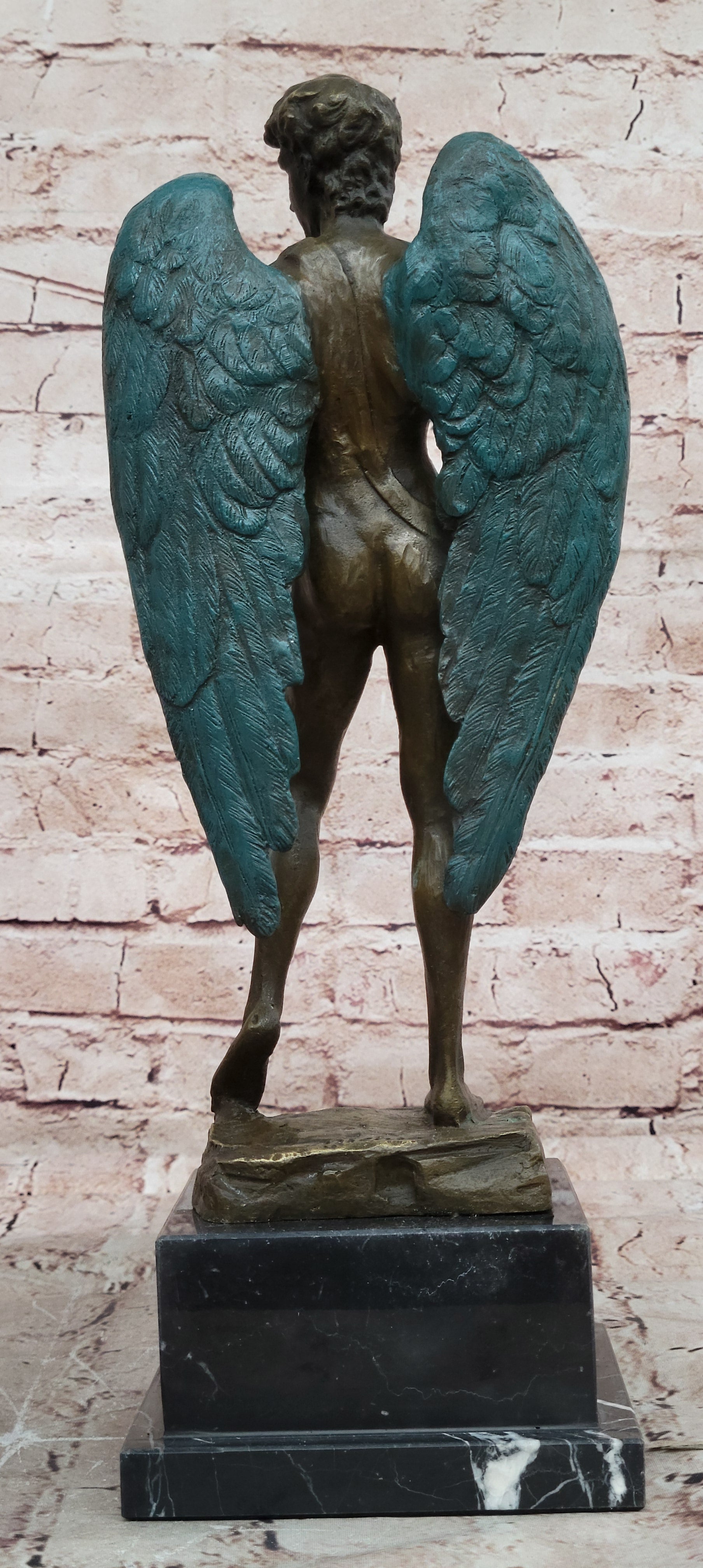 Classical Bronze Statue Michaelangelo`s David Nude Sculpture Figure Figurine