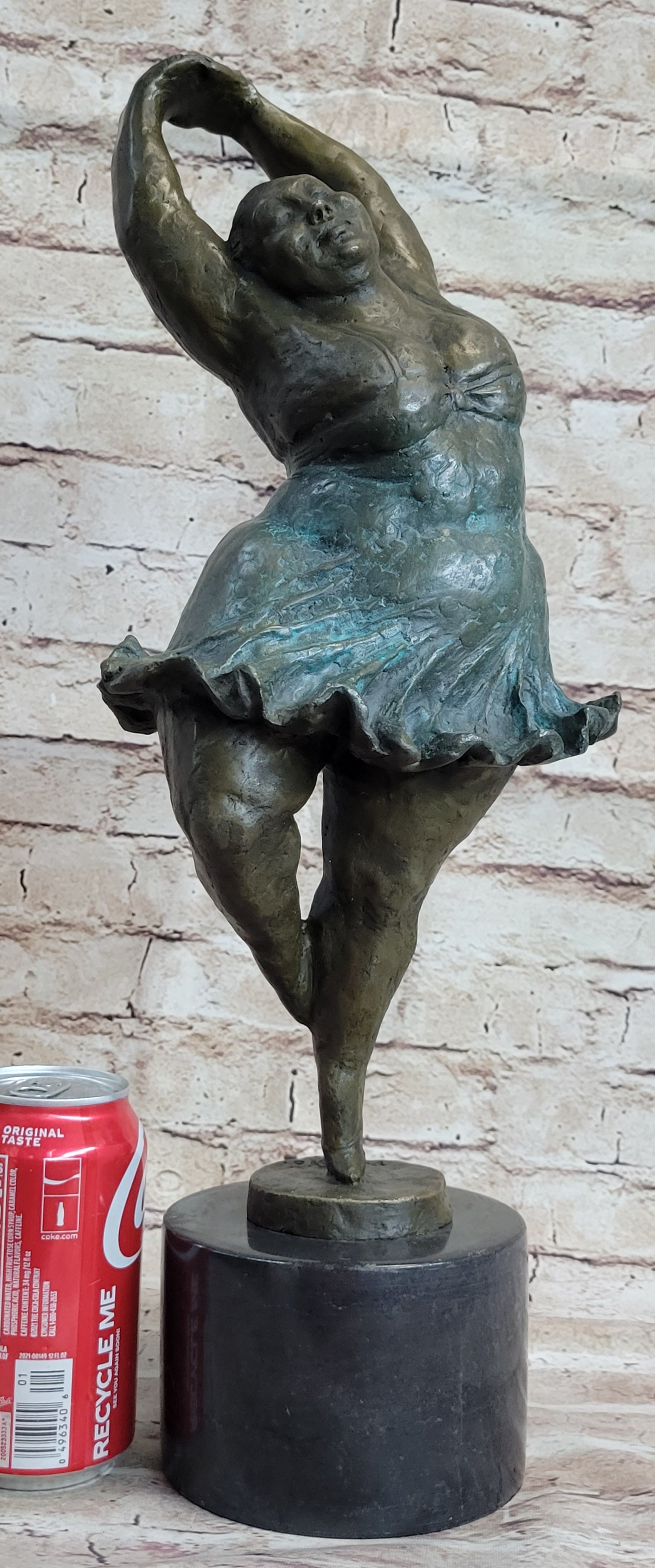 Abstract Nude Woman Signed Botero Bronze Sculpture Hot Cast Figurine Artwork