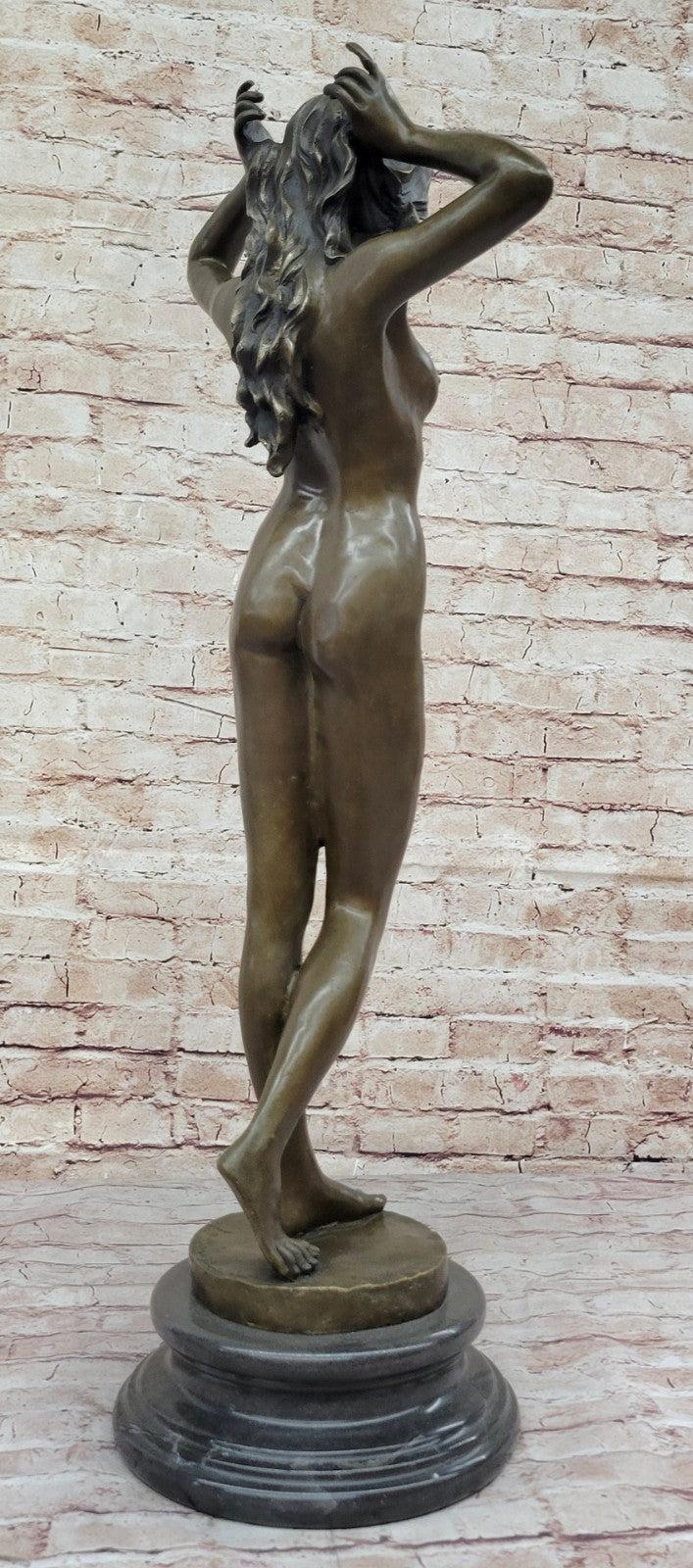 Massive Carlo Pittaluga Nude Nymph Bronze Artwork Hot Cast Figurine Classic Art Decor