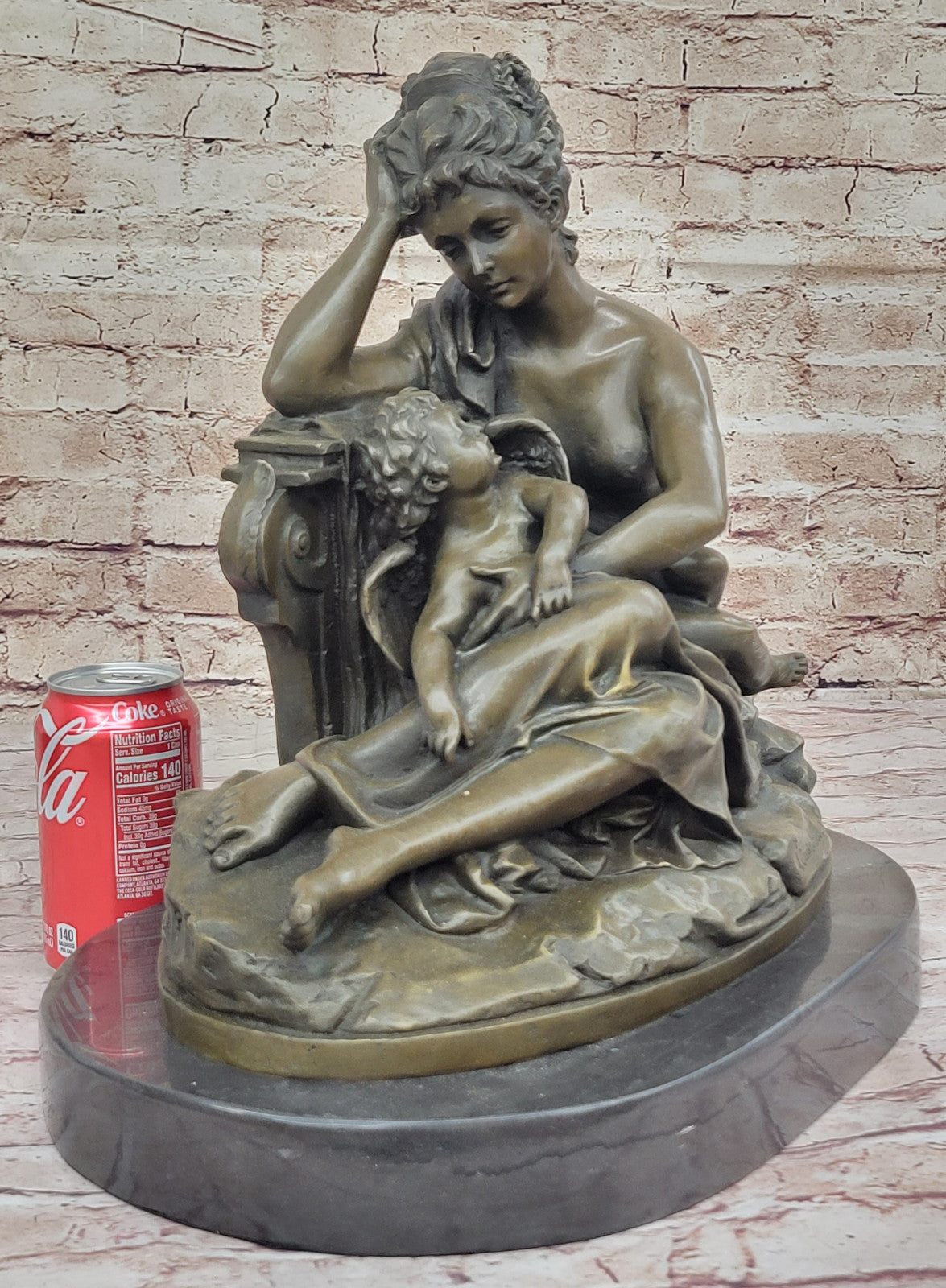 Collector`s Edition Mother and Child Bronze Sculpture Handcrafted by Belleuse