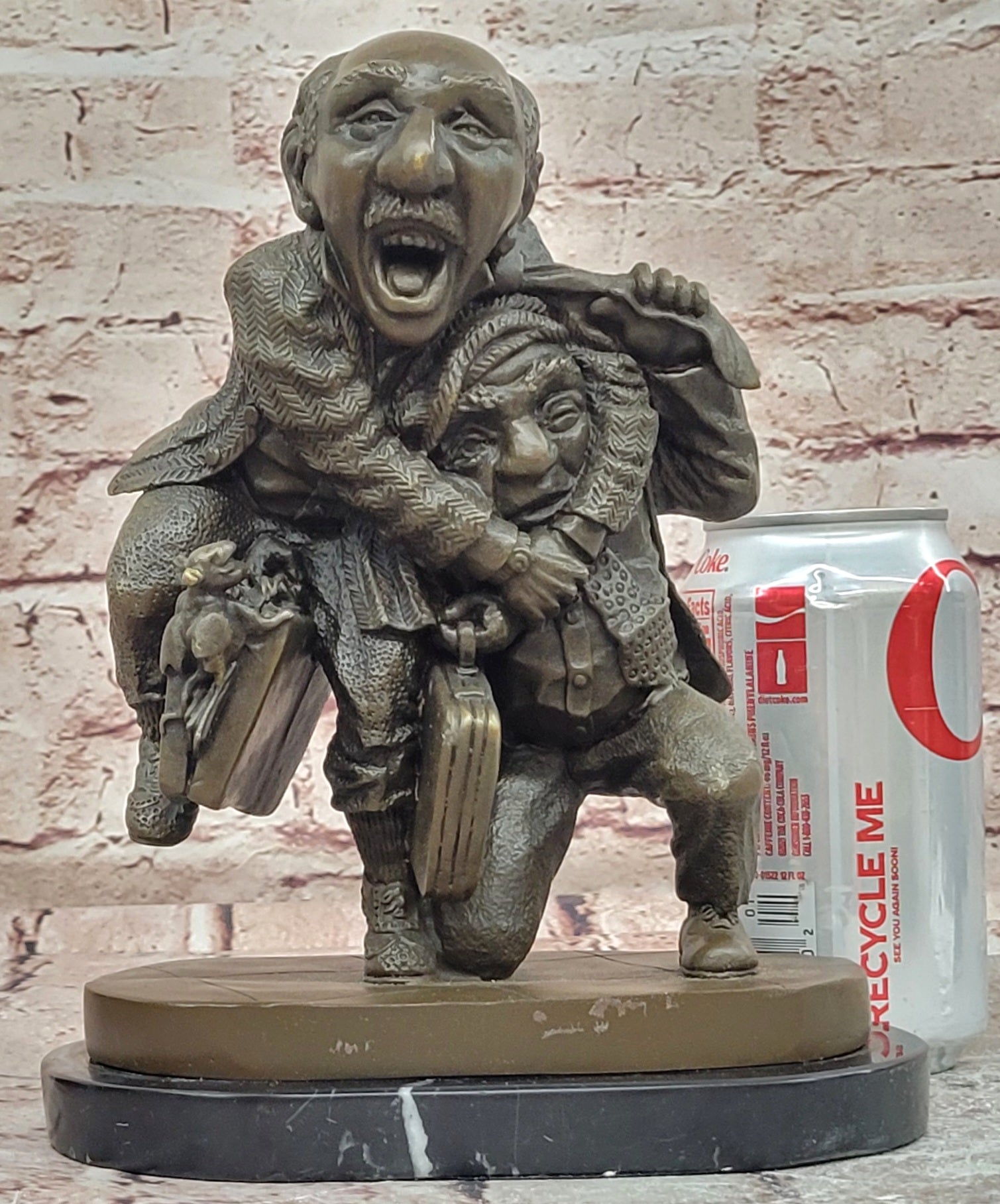 Hot Cast Bronze Lawyer Sculpture Out of Court Settlement Home Office Decor