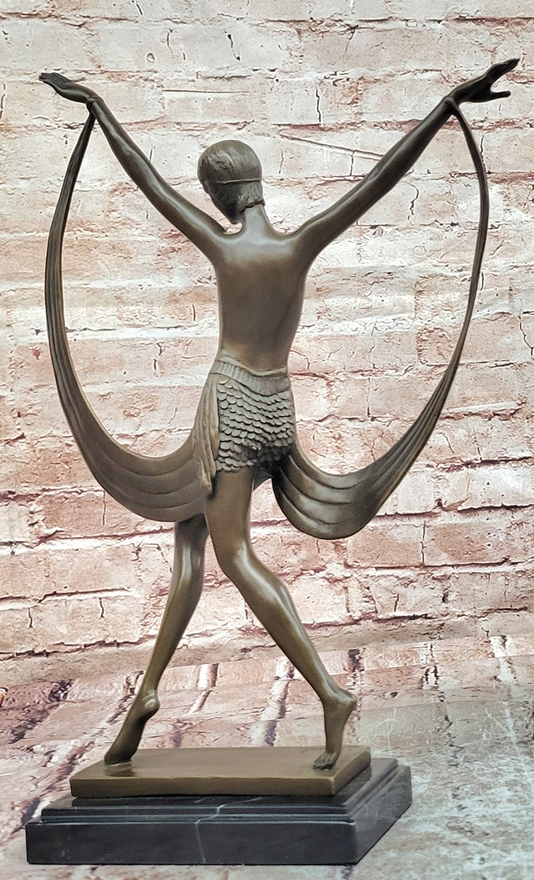 Bronze Sculpture Dance Dancer Dancing Trophy Hand Made Statue by Fayral Deal