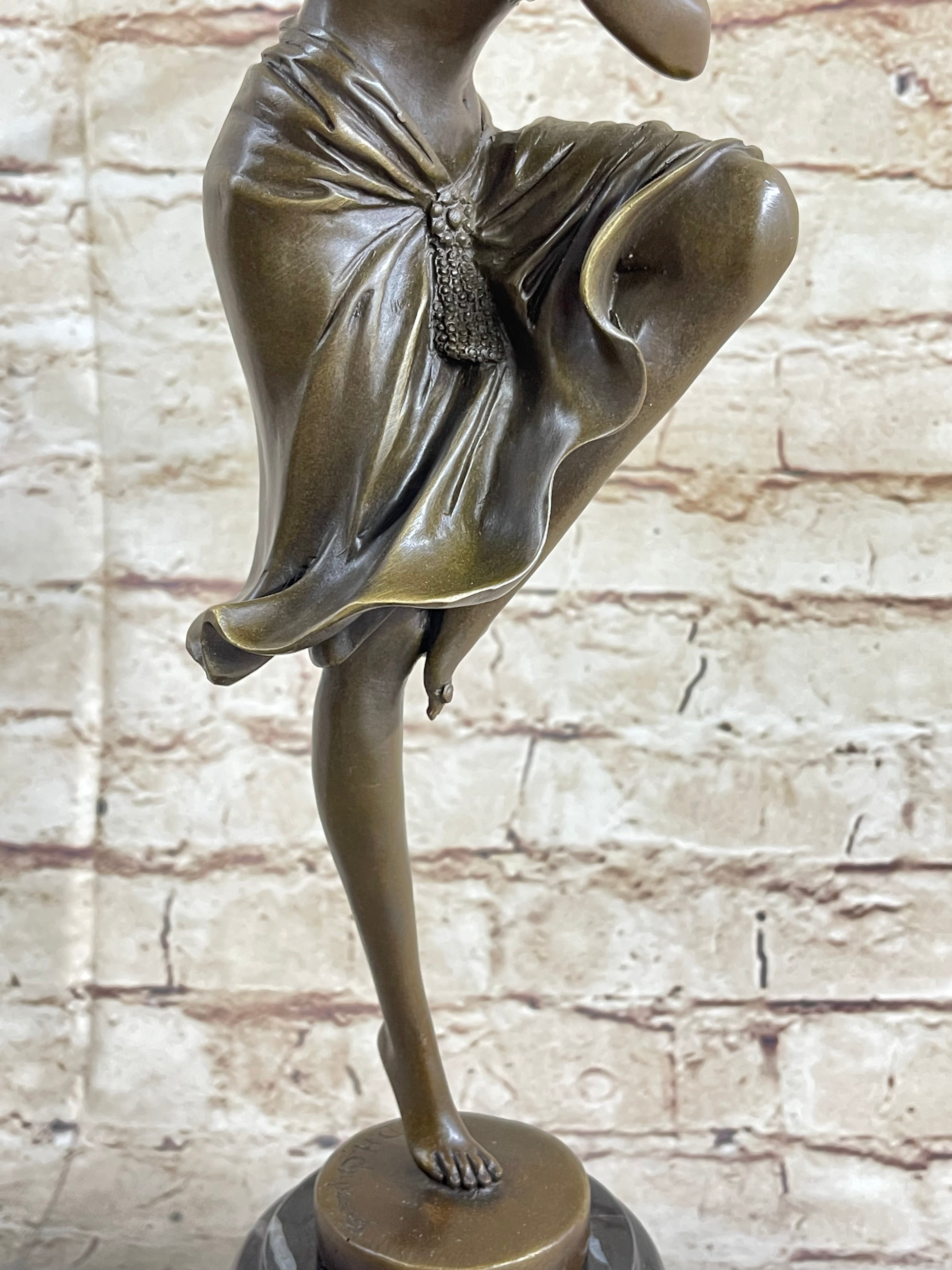 Art Deco Hot Cast Chiparus Classic Artwork Dancer Bronze Sculpture Home Decor
