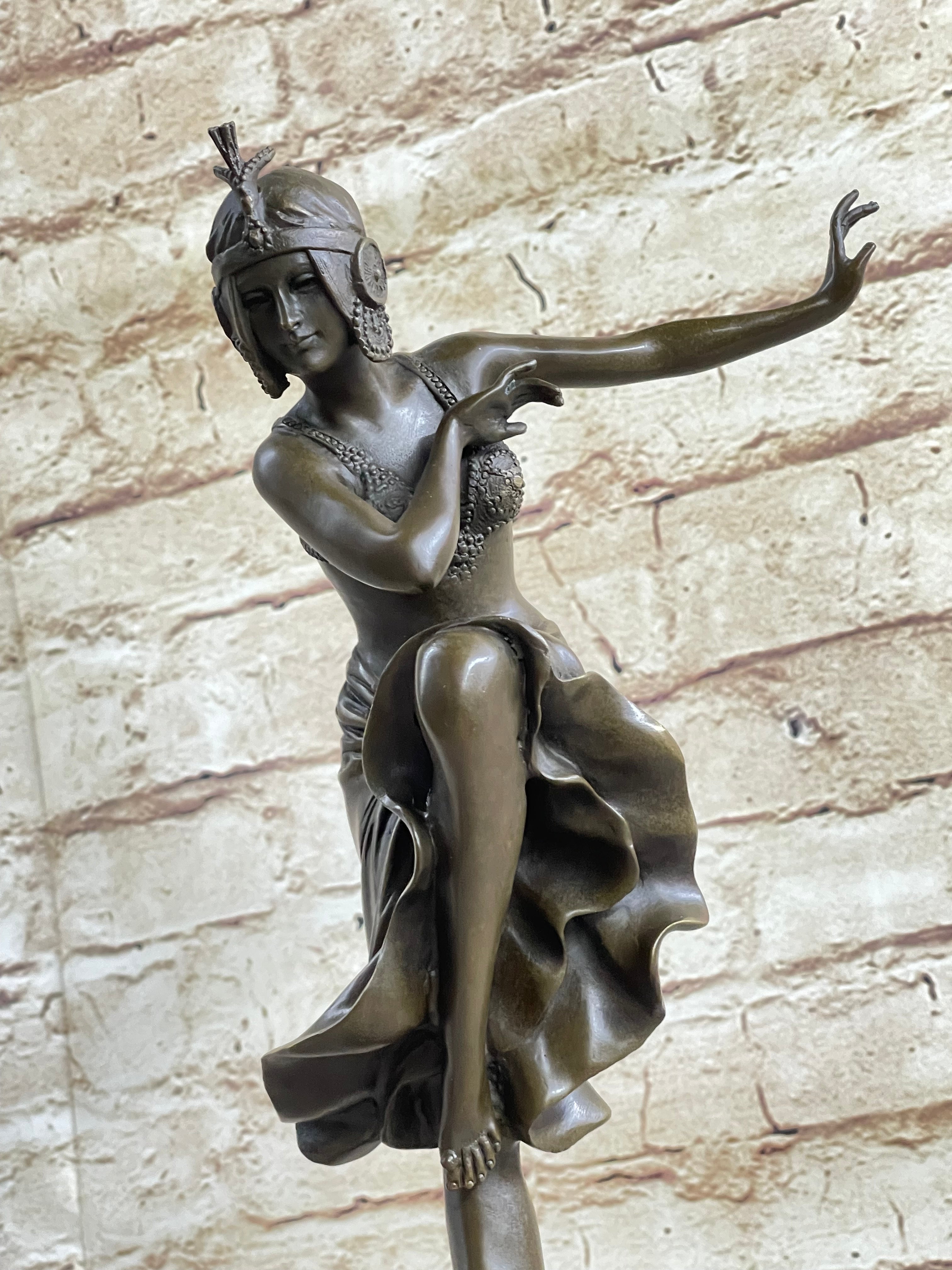 Art Deco Hot Cast Chiparus Classic Artwork Dancer Bronze Sculpture Home Decor