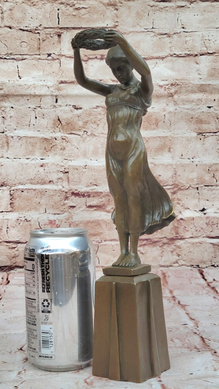 European Vienna Girl Bronze Sculpture Hot Cast Detailed Statue Figurine Figure