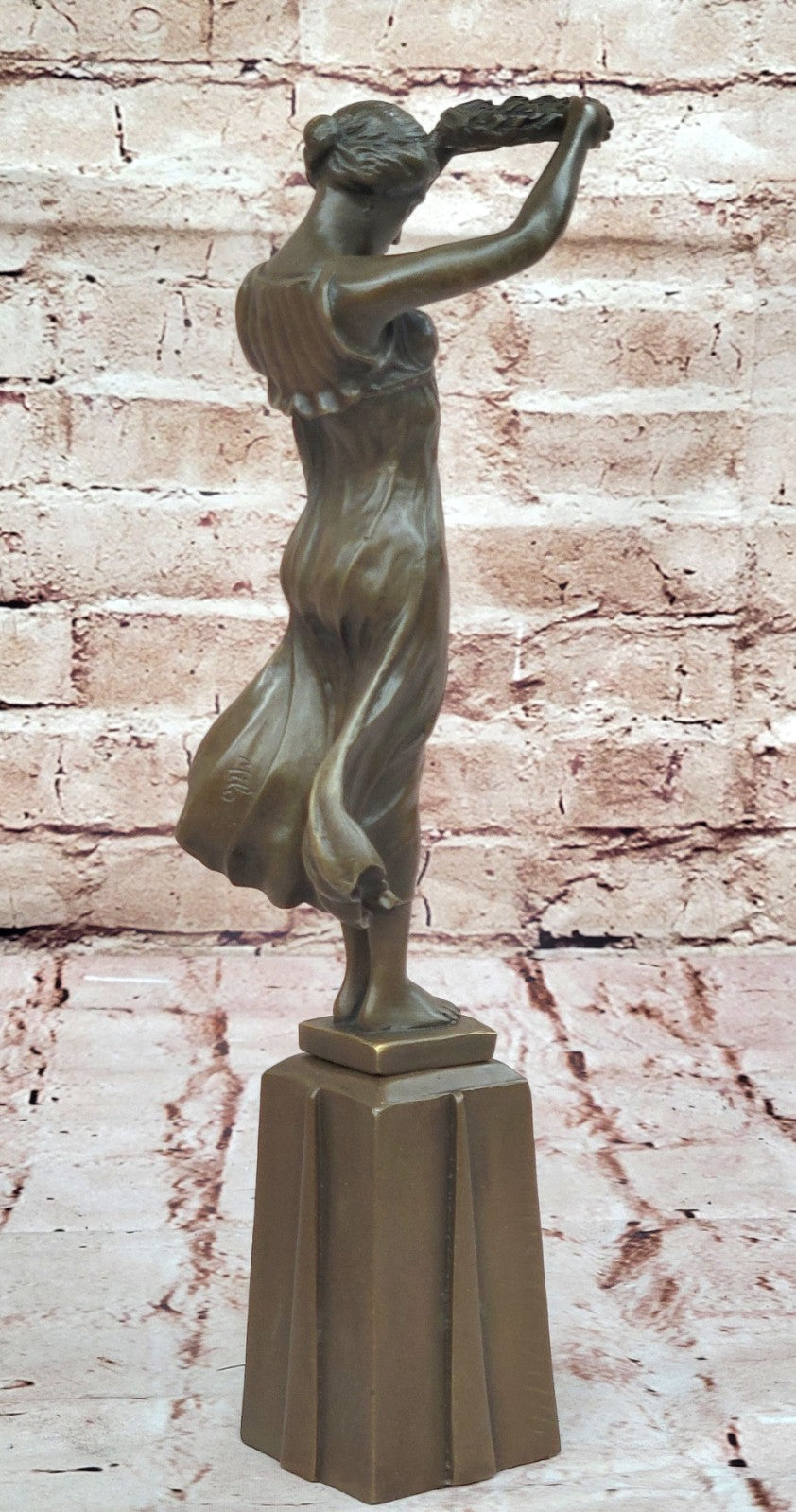 European Vienna Girl Bronze Sculpture Hot Cast Detailed Statue Figurine Figure