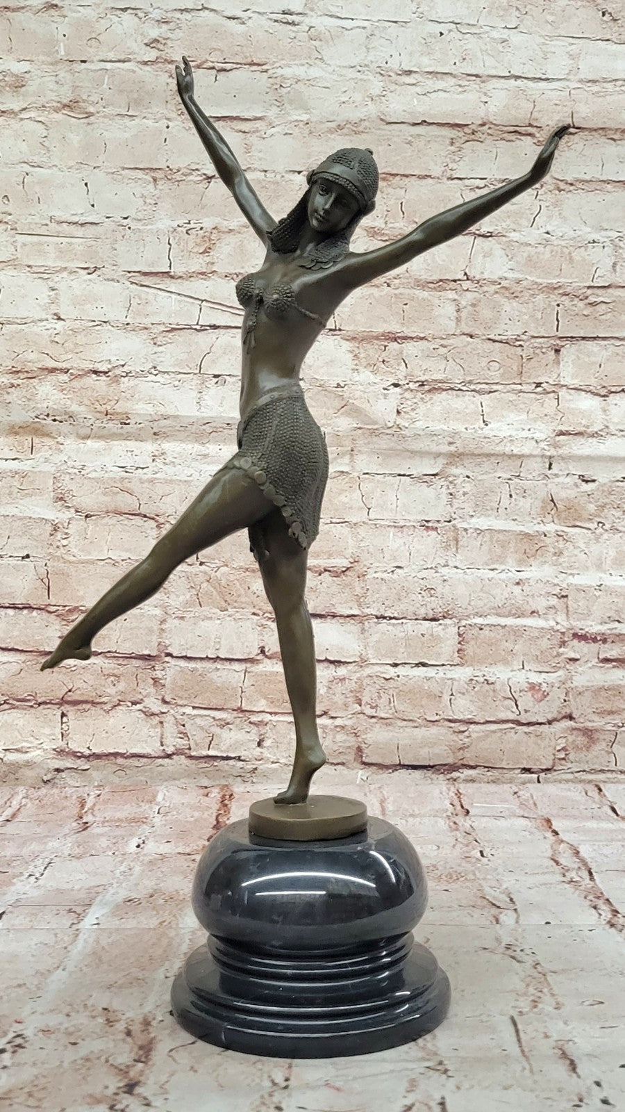 Art Deco/ Nouveau Exotic Dancer by Chiparus Bronze Sculpture Figurine Figure