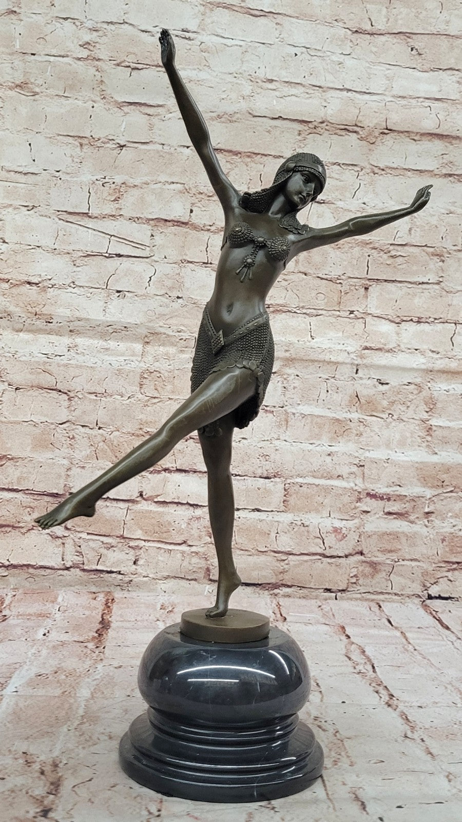 Art Deco/ Nouveau Exotic Dancer by Chiparus Bronze Sculpture Figurine Figure