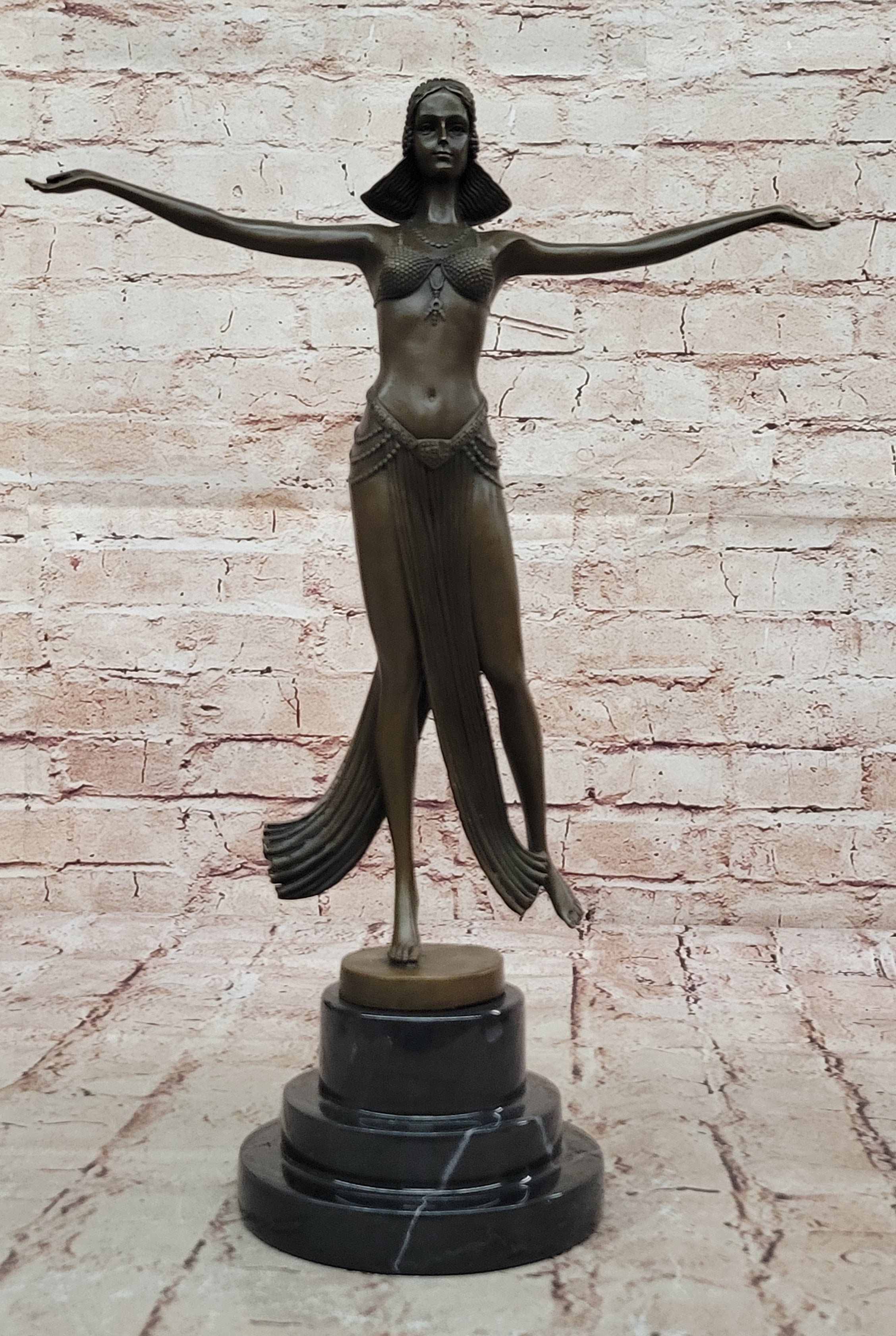 Bronze Sculpture Classic Dancer Bronze Artwork Museum Quality by Descomps