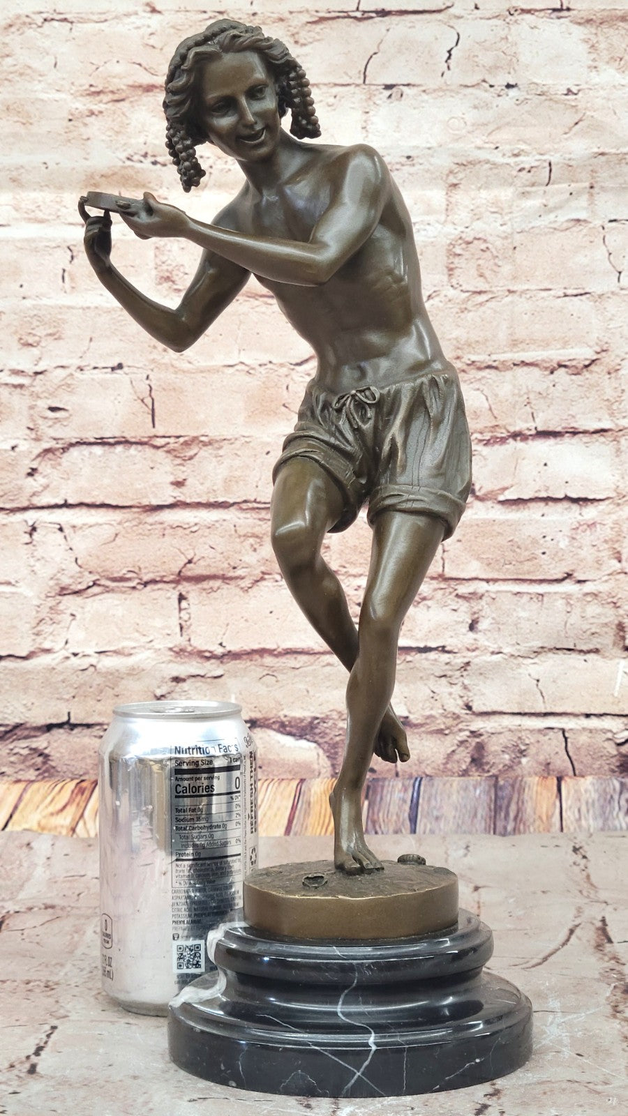 Handcrafted bronze sculpture SALE Youth Dancing Duret Francois Signed