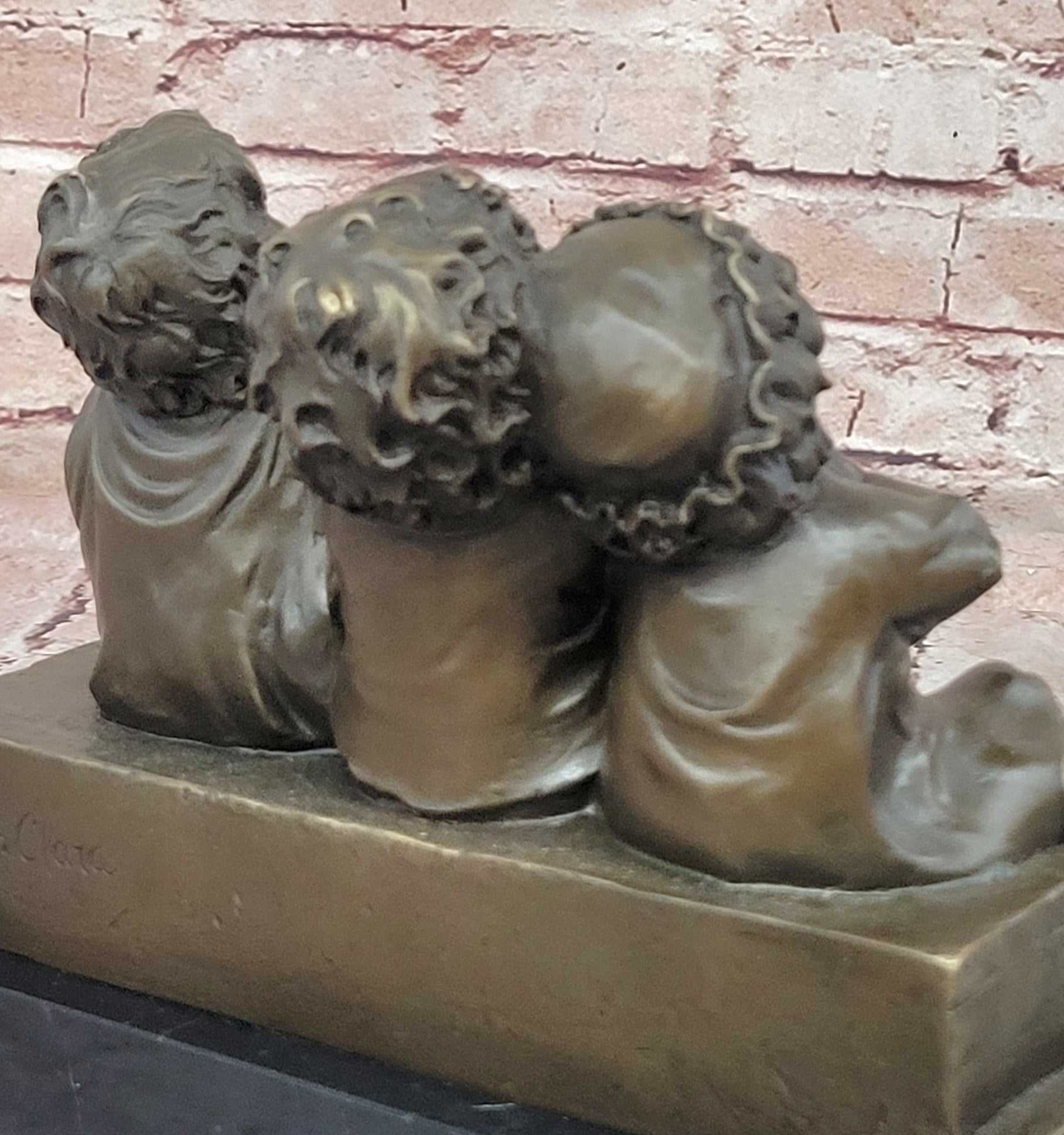 Watching Something” Bronze Sculpture Three Children by Juan Clara Fine Art Statue