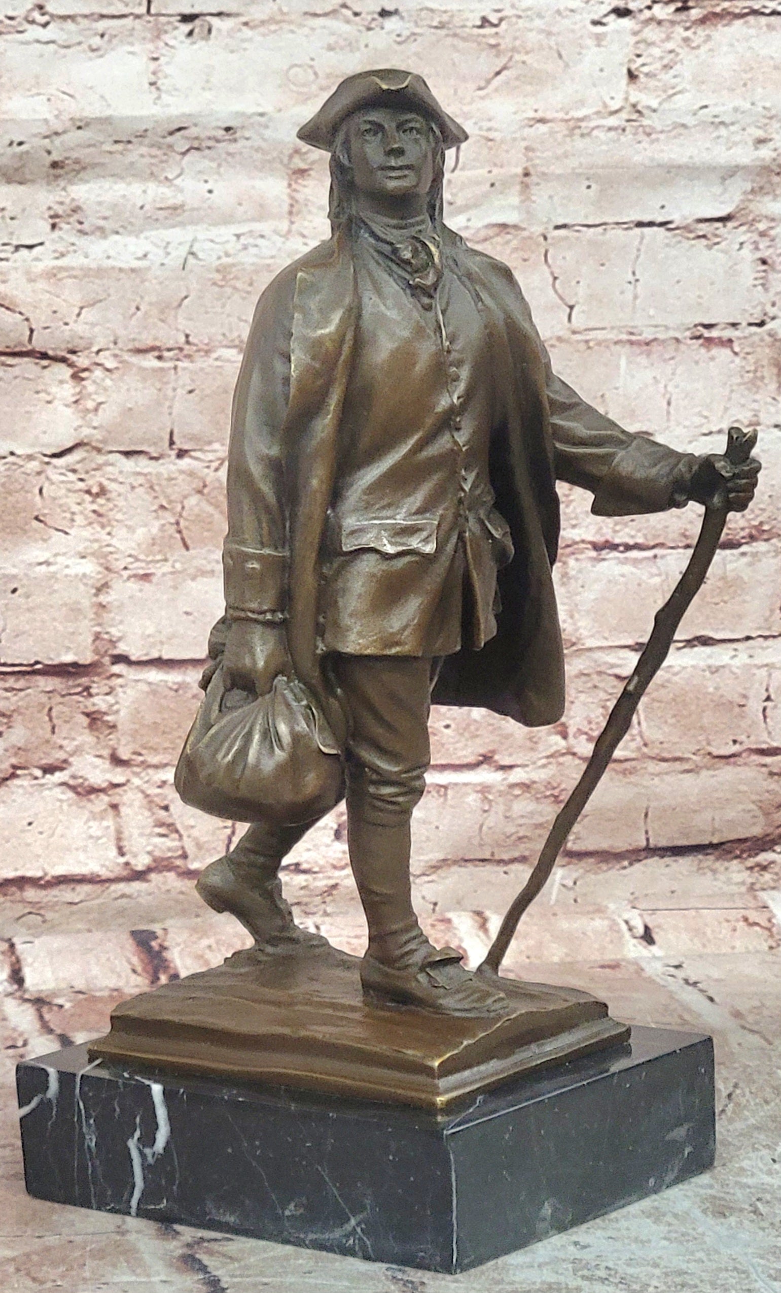 Signed Milo Bronze Sculpture Benjamin Franklin Founding Father Hot Cast Statue