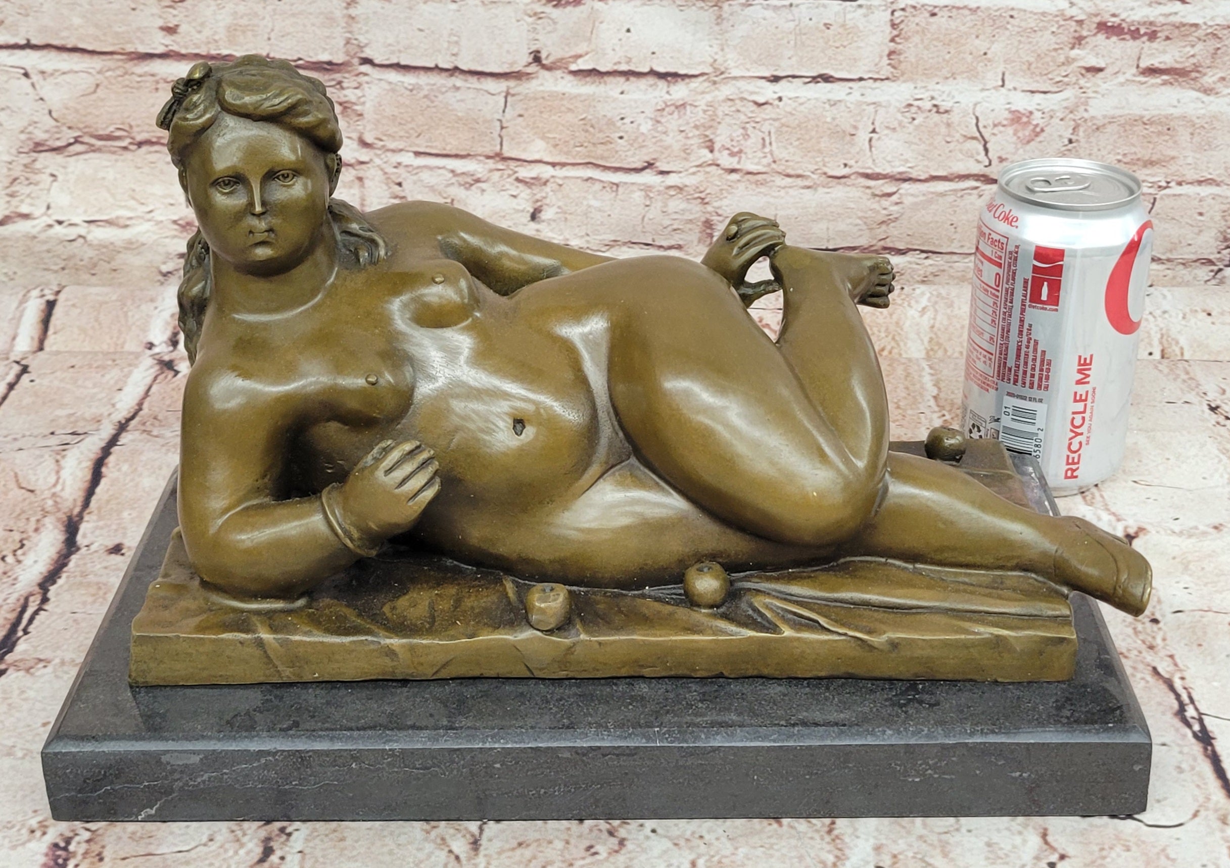 FERNANDO BOTERO BRONZE SCULPTURE CUBBY LADY LOST WAX METHODE FIGURINE FIGURE