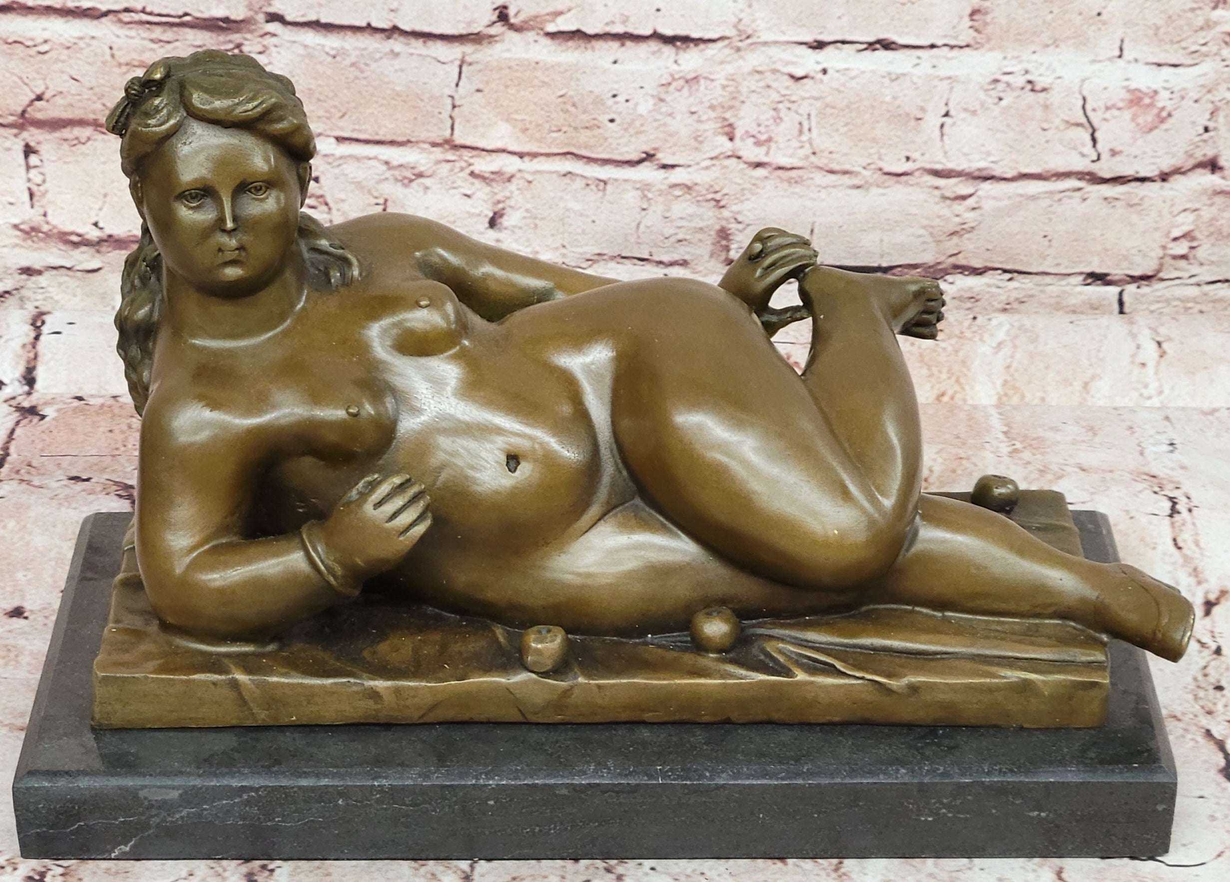 FERNANDO BOTERO BRONZE SCULPTURE CUBBY LADY LOST WAX METHODE FIGURINE FIGURE