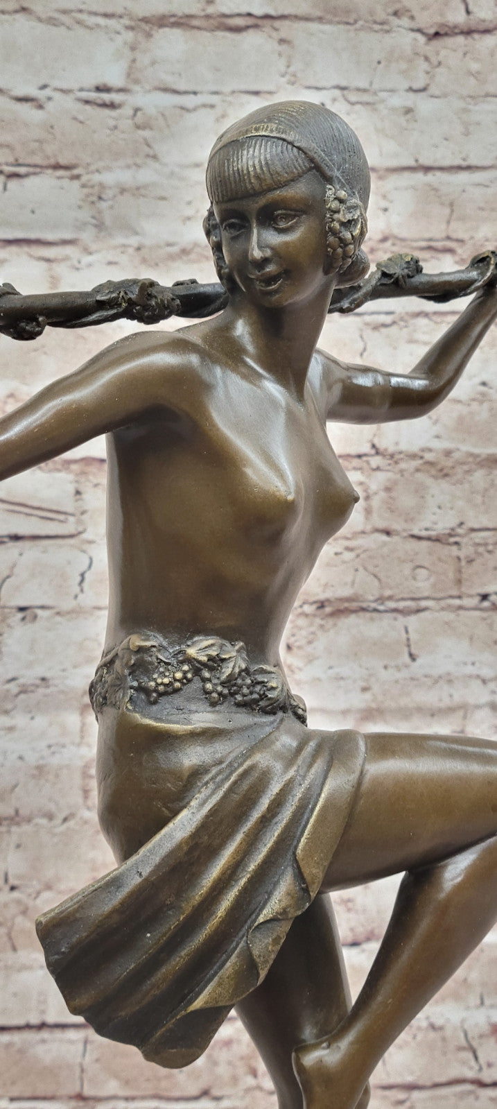 Fine Art Hand Made Statue - Pierre Le Faguays "Dancer of Thyrsus" Bronze Sculpture