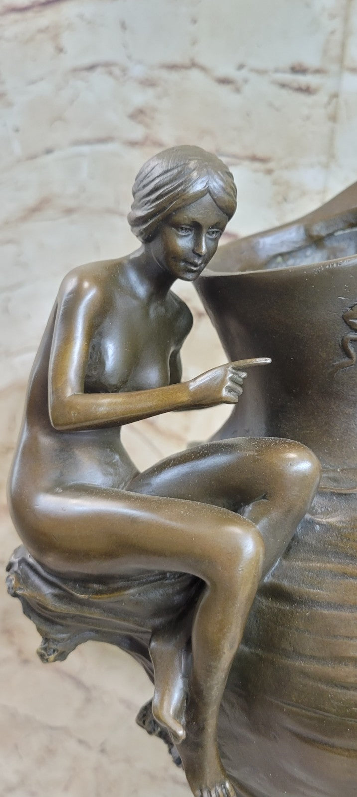 Handmade Bronze Sculpture Artwork Sexy Female Museum Quality Figurine Artwork