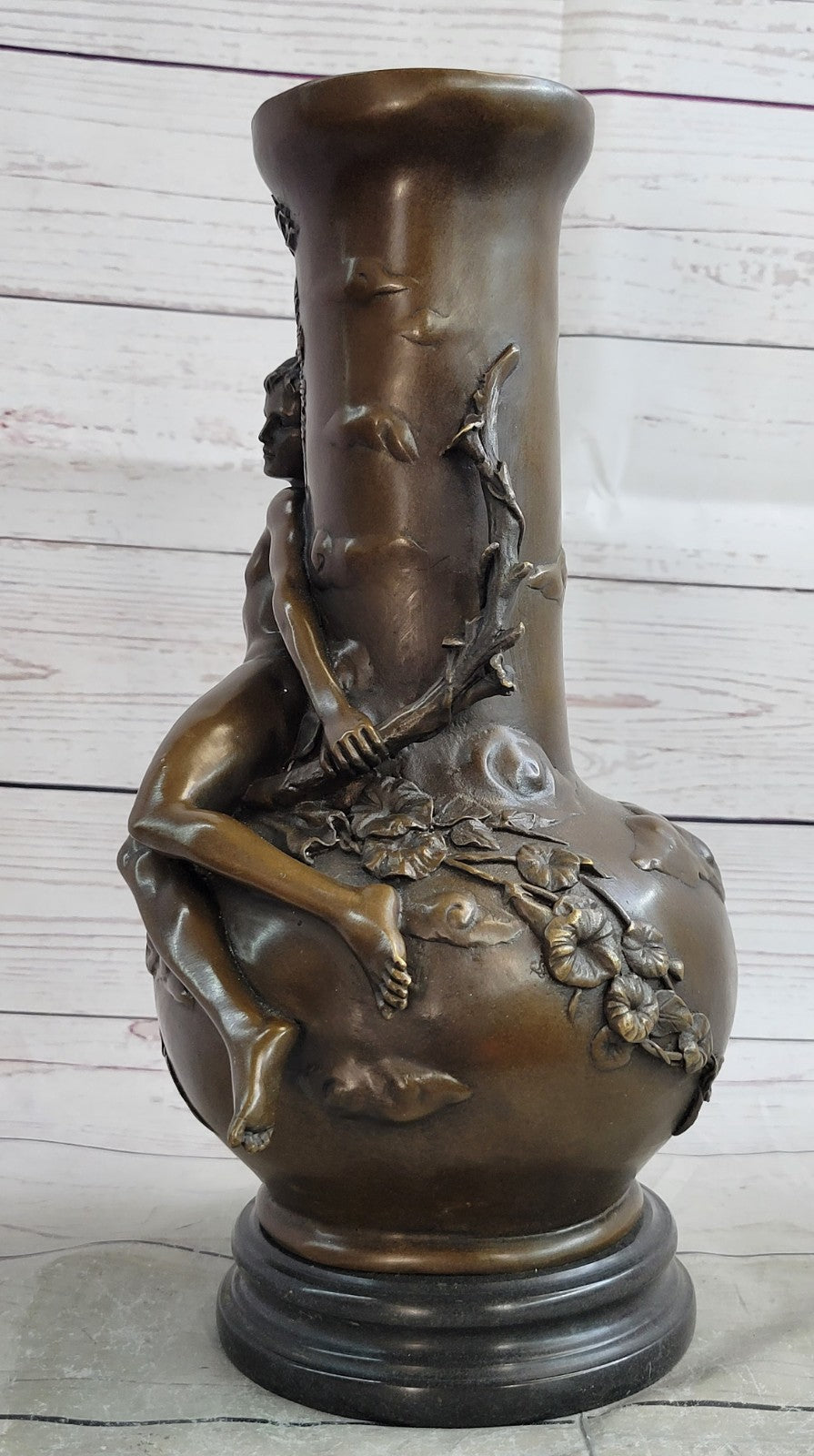Bronze Sculpture Nude Male Vase Gay Interest Hot Cast Home Office Decoration