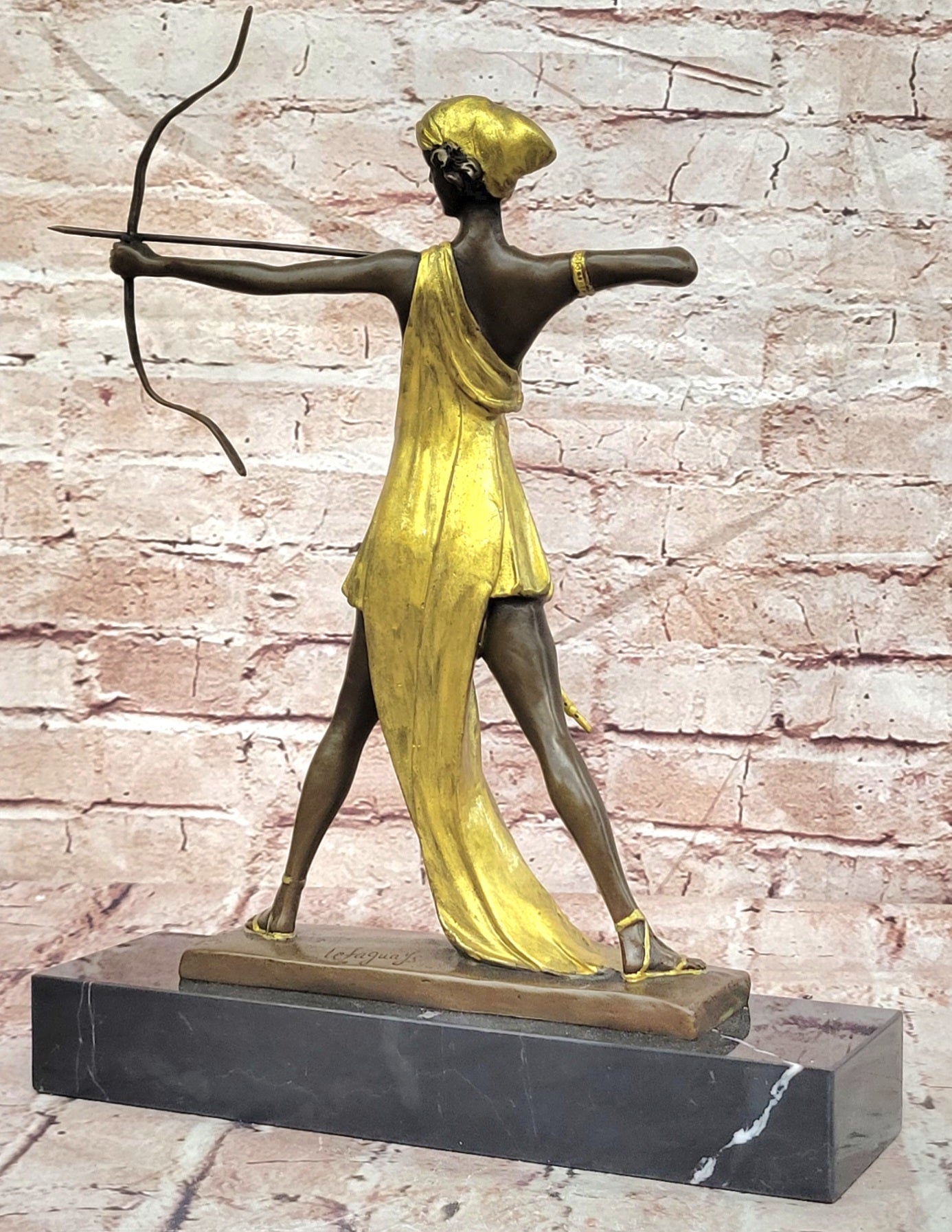 Le Faguays Bronze Artemis Sculpture Diana Goddess of Hunt Collectible Art Statue