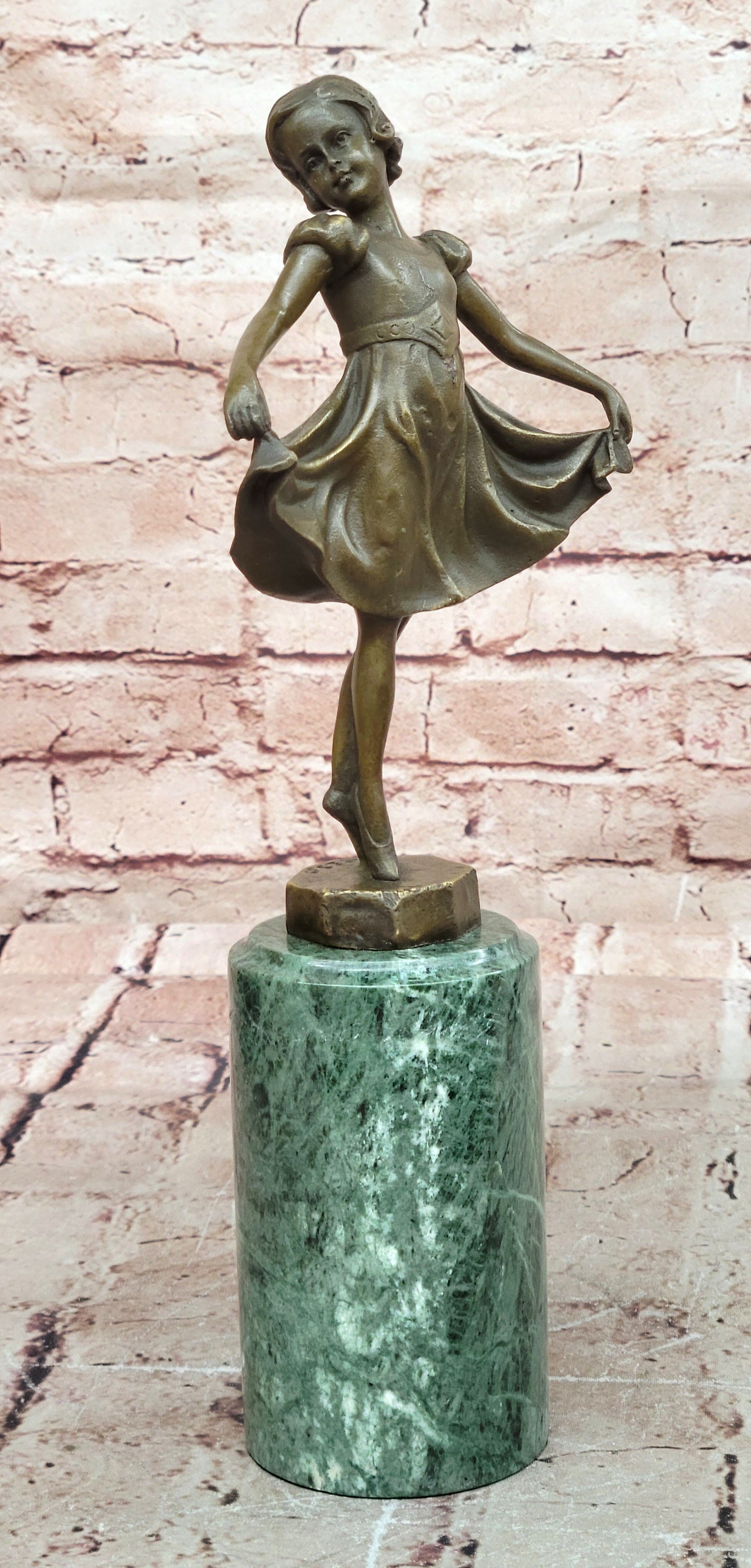 Preiss 12.5 Inch Dancing Ballerina Ballet Girl People Bronze Sculpture Statue