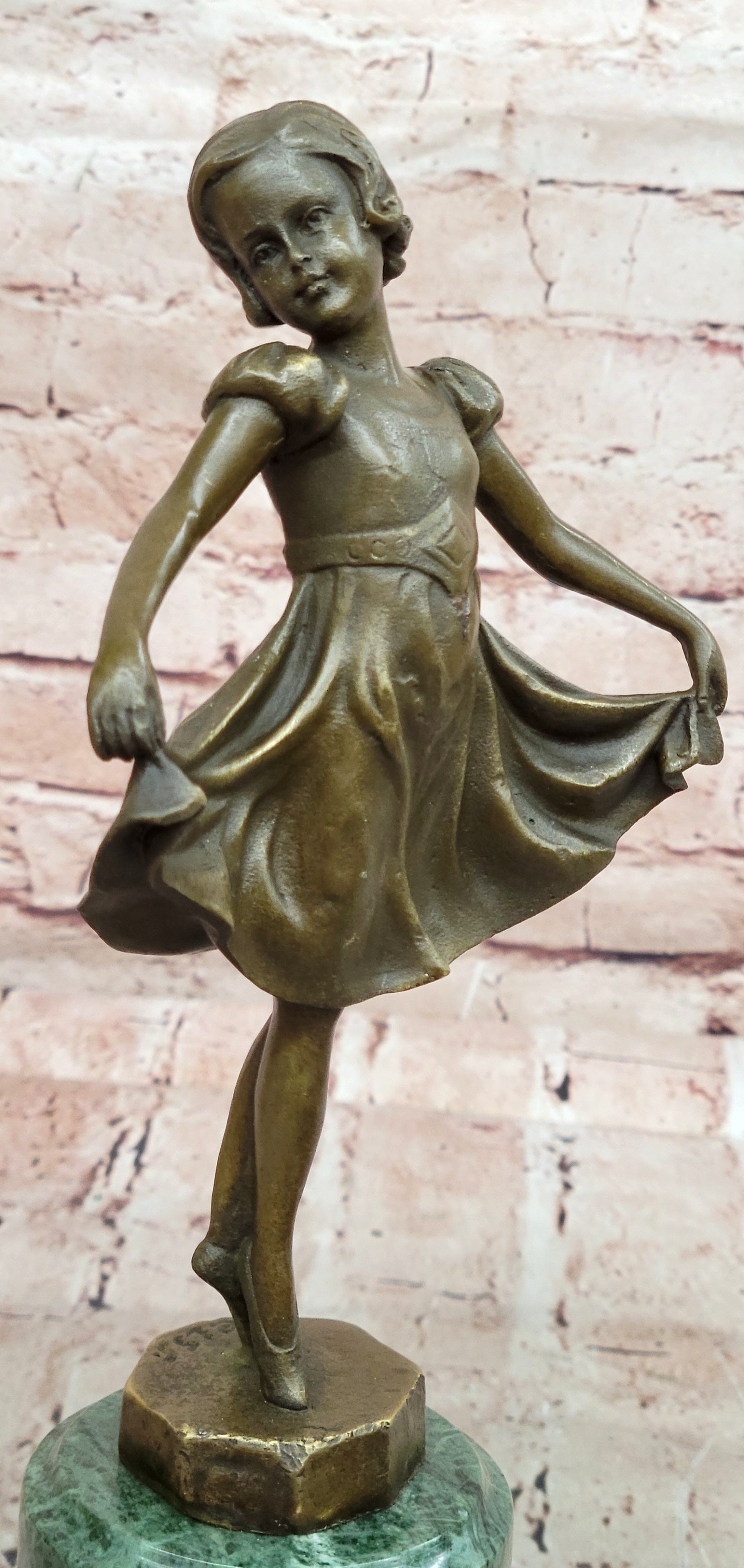 Preiss 12.5 Inch Dancing Ballerina Ballet Girl People Bronze Sculpture Statue