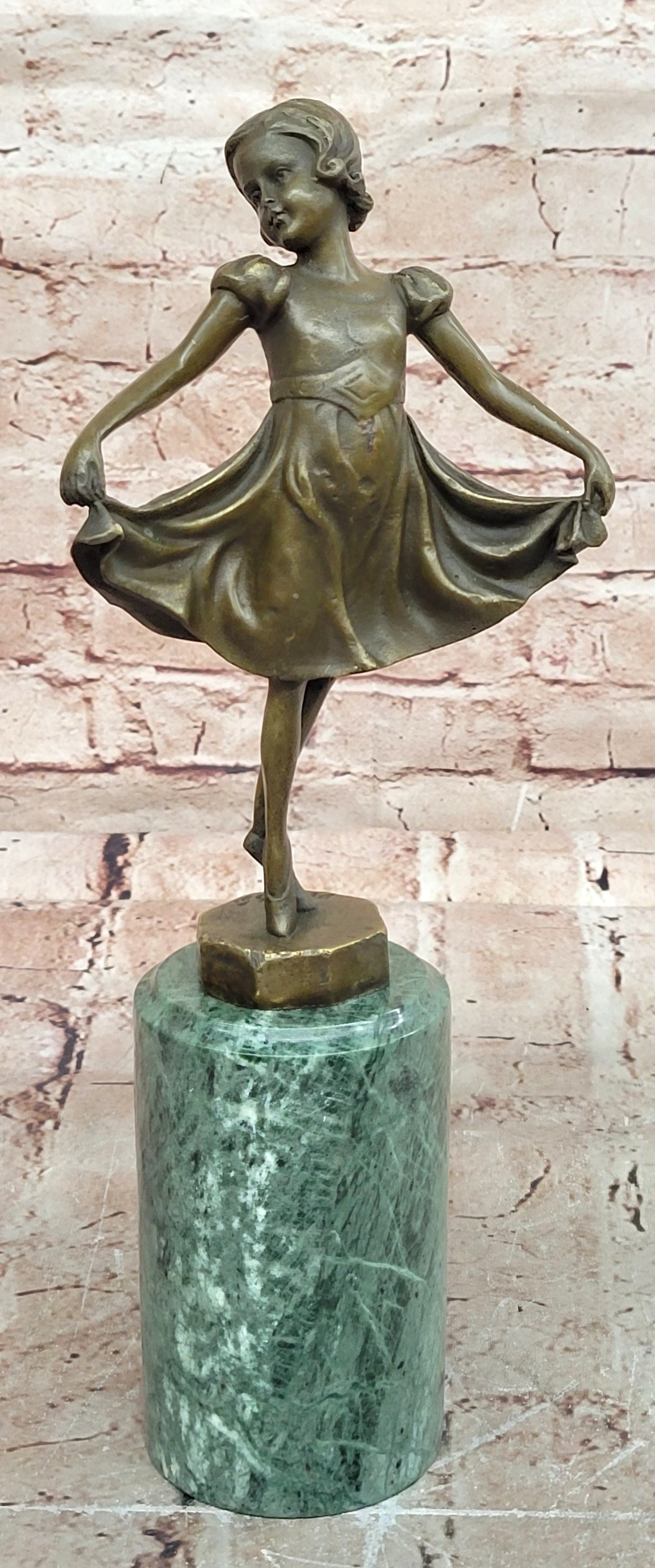 Preiss 12.5 Inch Dancing Ballerina Ballet Girl People Bronze Sculpture Statue