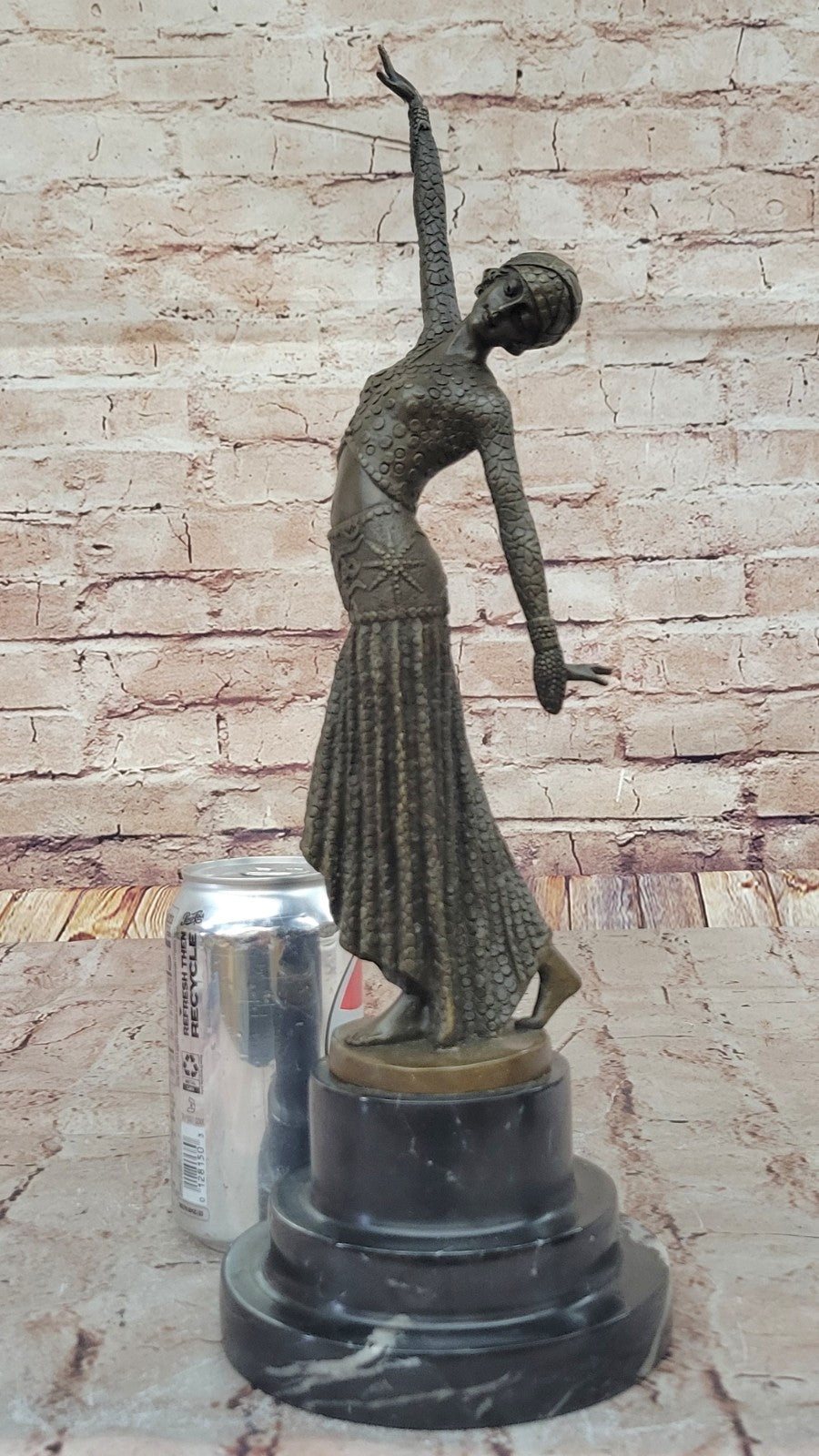 Bronze Statue **DEAL** Signed Demetre Chiparus Elegant Standing Dance Sculpture