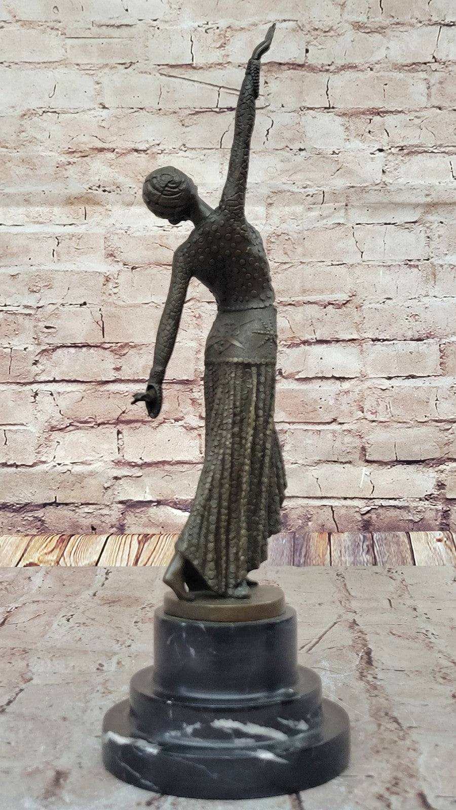 Bronze Statue **DEAL** Signed Demetre Chiparus Elegant Standing Dance Sculpture