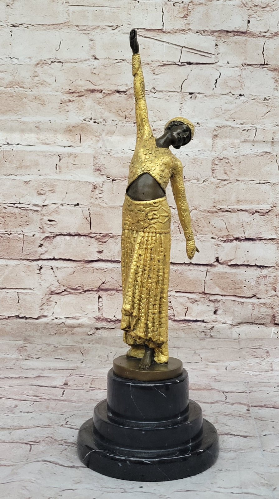Elegant Pose Dancer by Chiparus Lost Wax Bronze Masterpiece Handmade Figurine