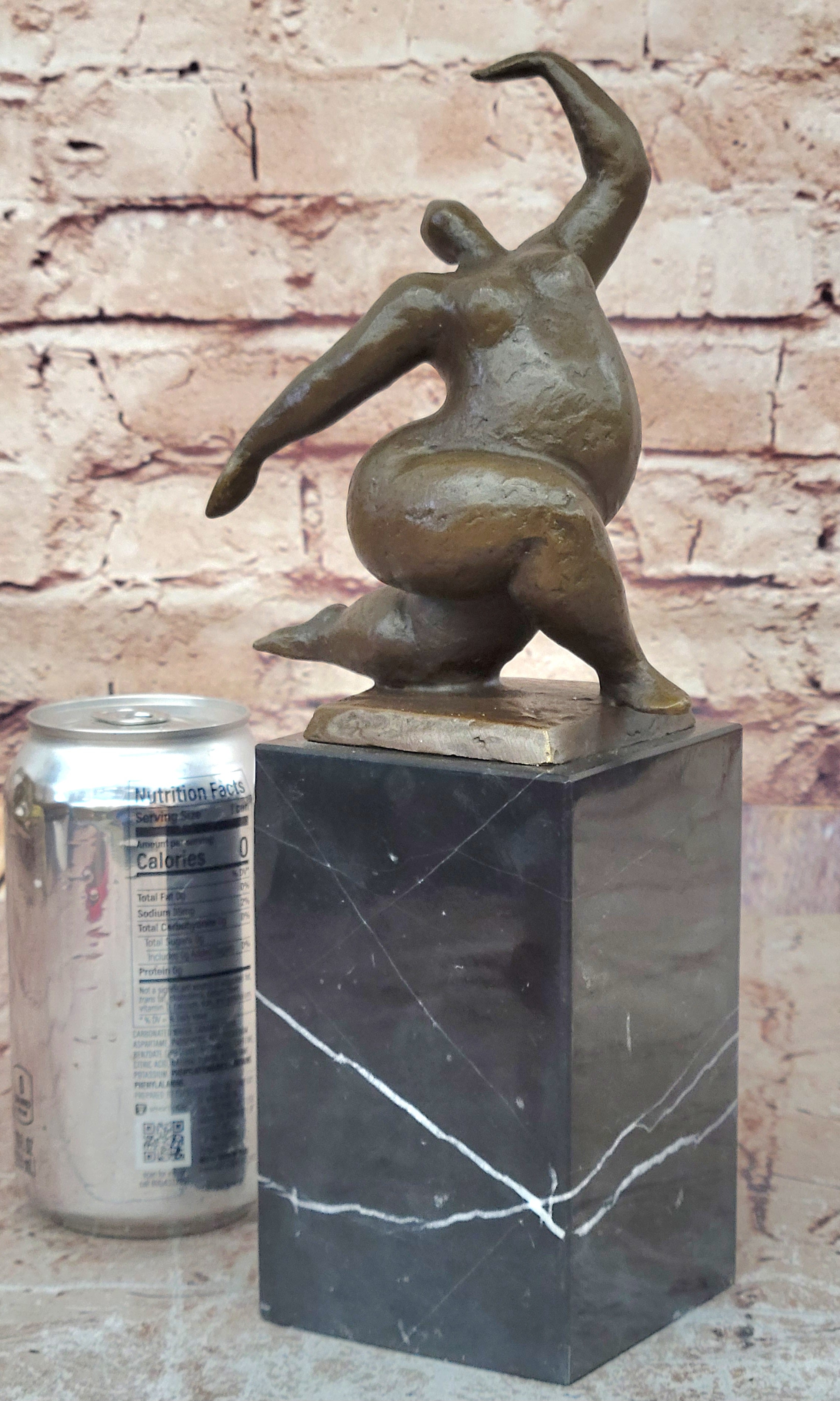 MILO Bronze Sculpture EUROPEAN BRONZE FINERY Mid Century Abstract FIGURAL MODERN