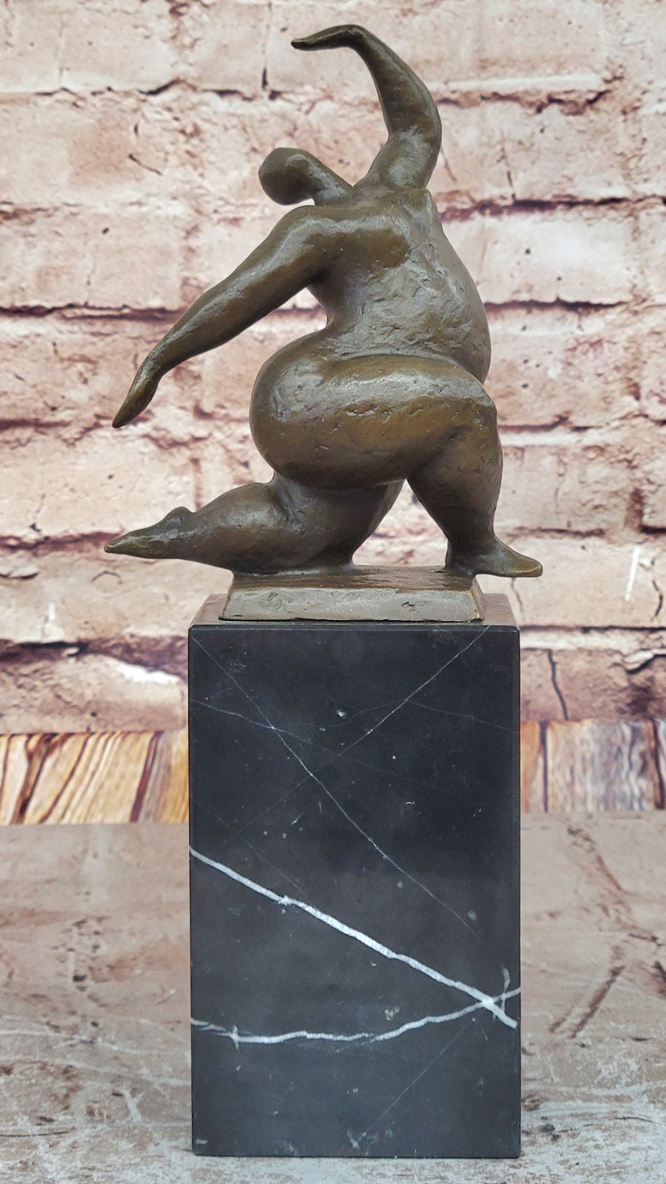 MILO Bronze Sculpture EUROPEAN BRONZE FINERY Mid Century Abstract FIGURAL MODERN