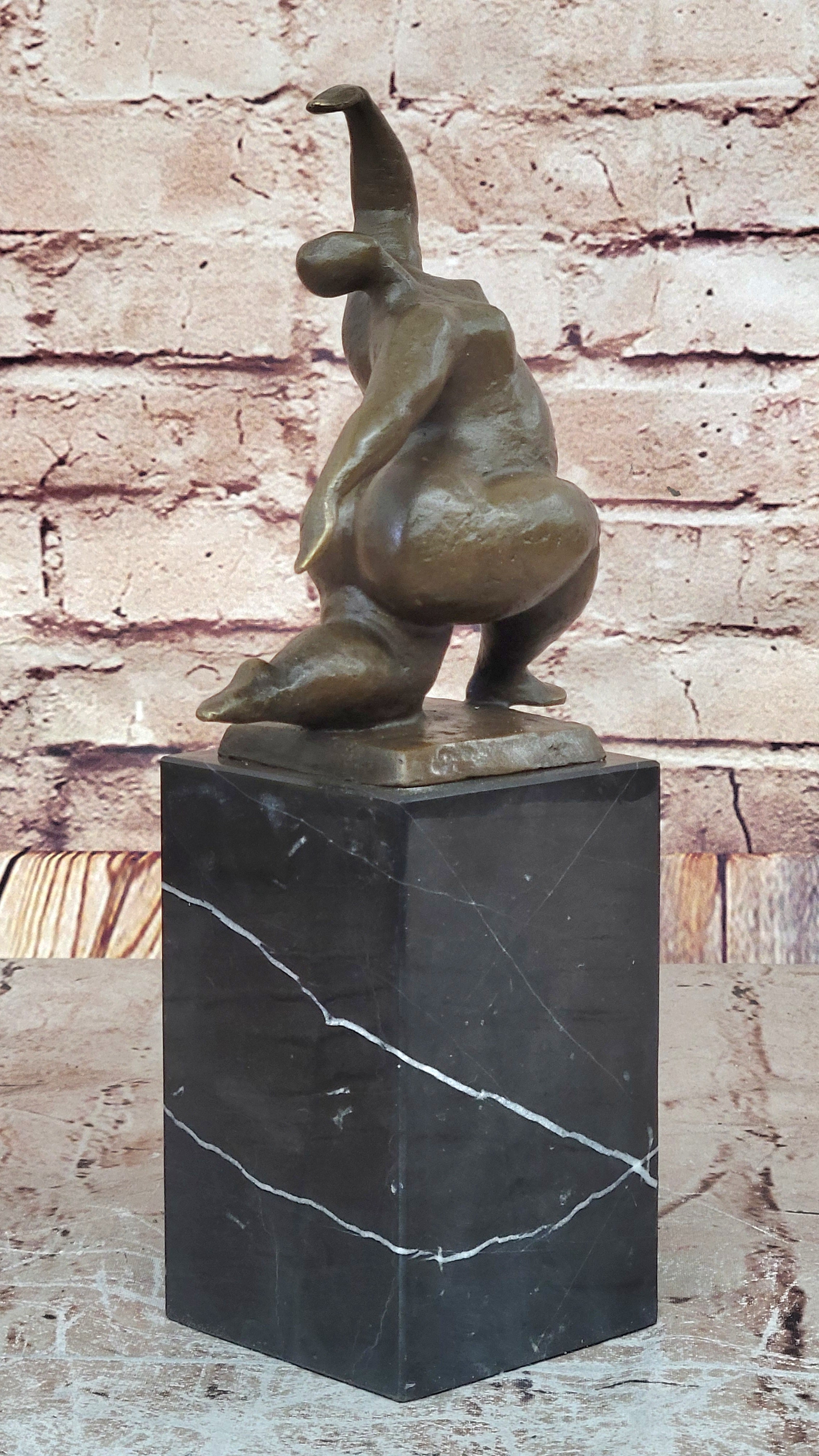 MILO Bronze Sculpture EUROPEAN BRONZE FINERY Mid Century Abstract FIGURAL MODERN