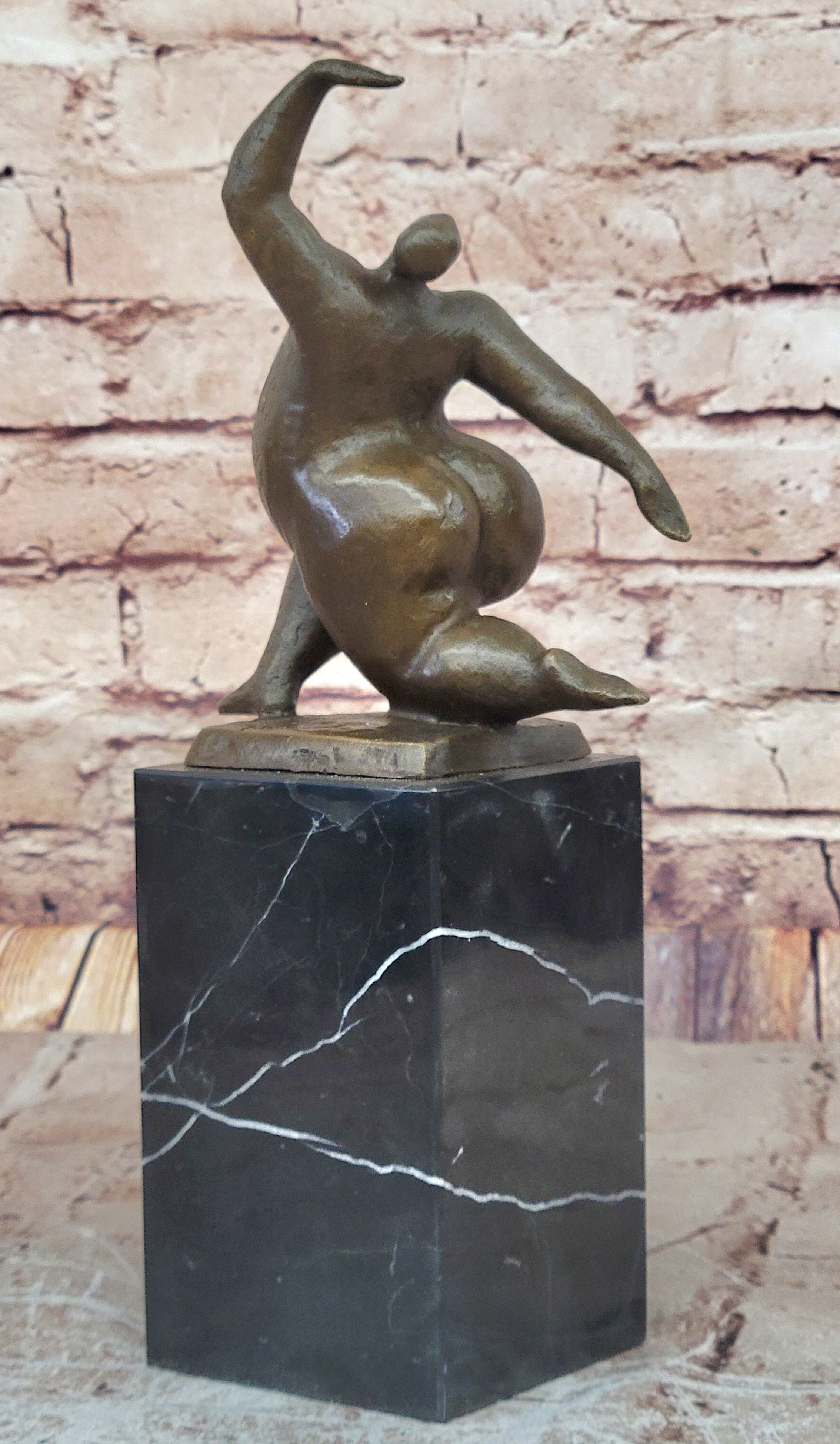 MILO Bronze Sculpture EUROPEAN BRONZE FINERY Mid Century Abstract FIGURAL MODERN