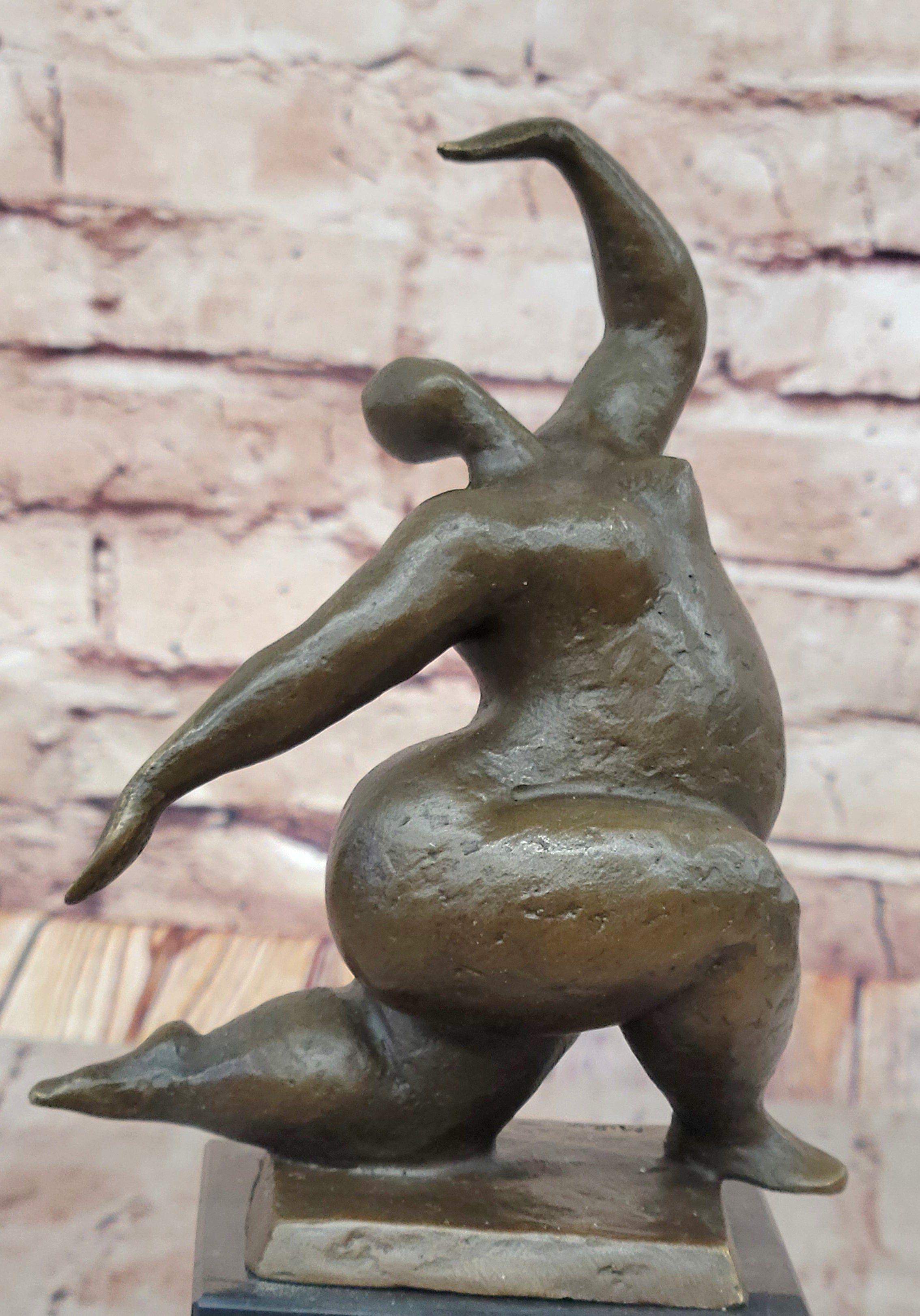 MILO Bronze Sculpture EUROPEAN BRONZE FINERY Mid Century Abstract FIGURAL MODERN