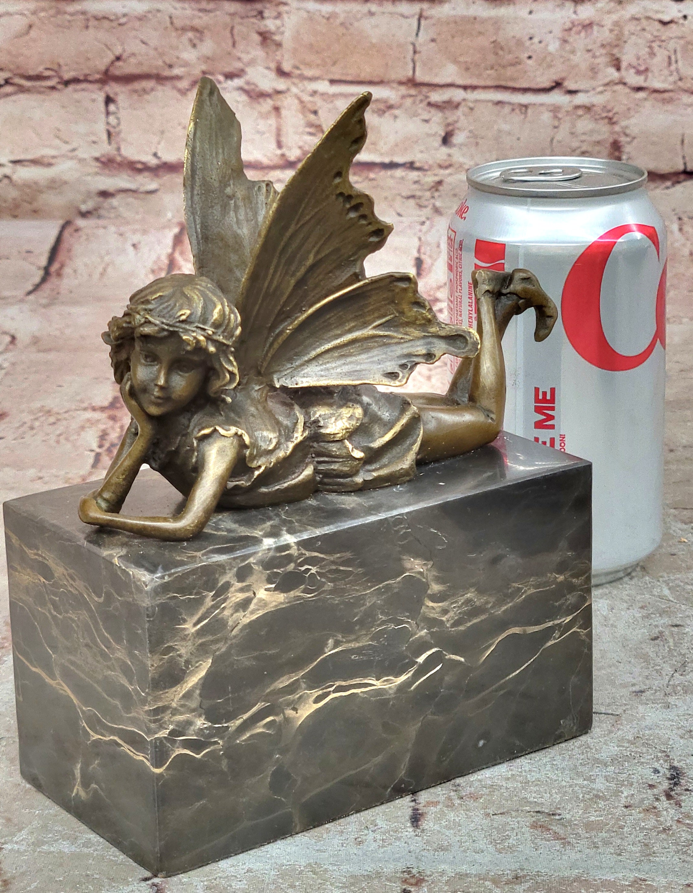 Vintage Bronze Garden Fairy Fantasy Mythical Meta Statue Figure Figurine Sale