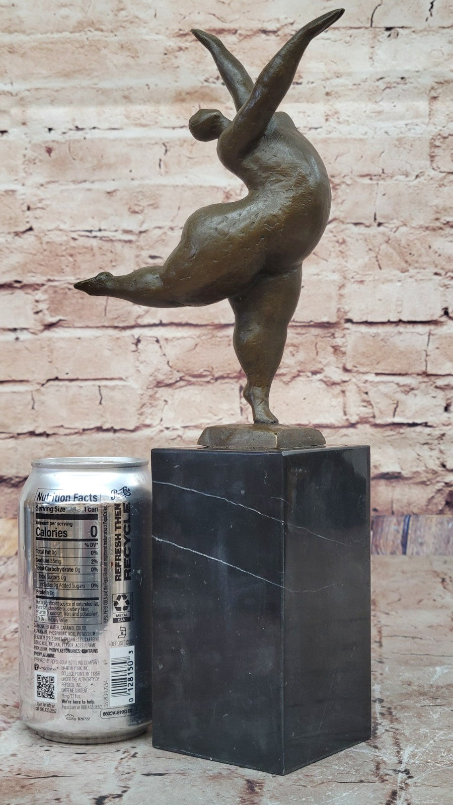 Original Signed Abstract Ballerina Bronze Figurine Art Deco Sculpture Statue LRG