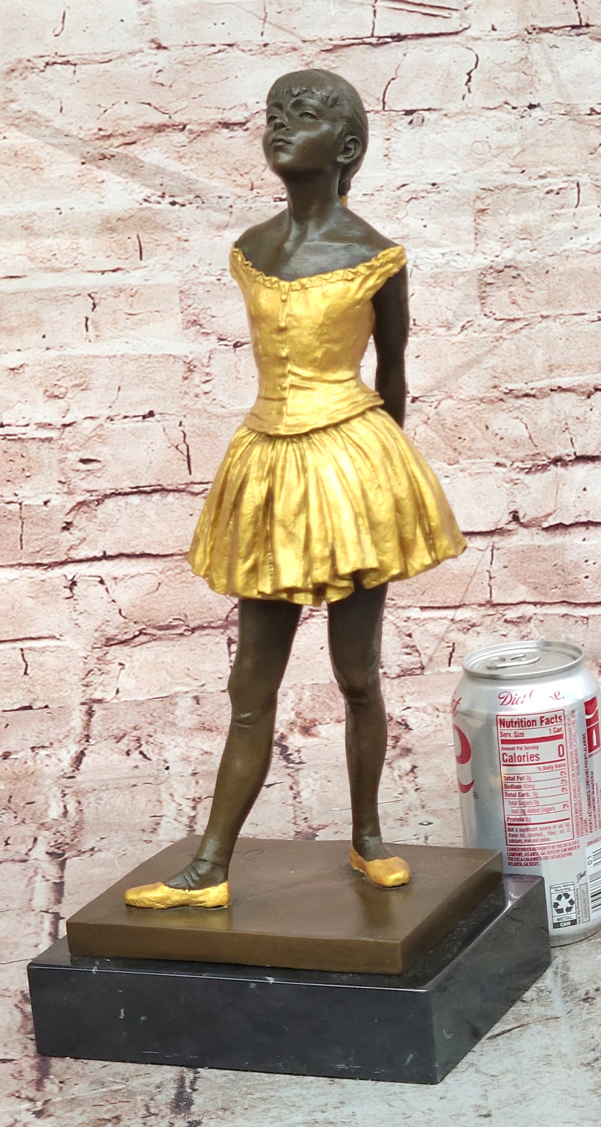 Bronze Ballet Dancer Statue Edgar Degas Little Dancer Ballerina Collectible