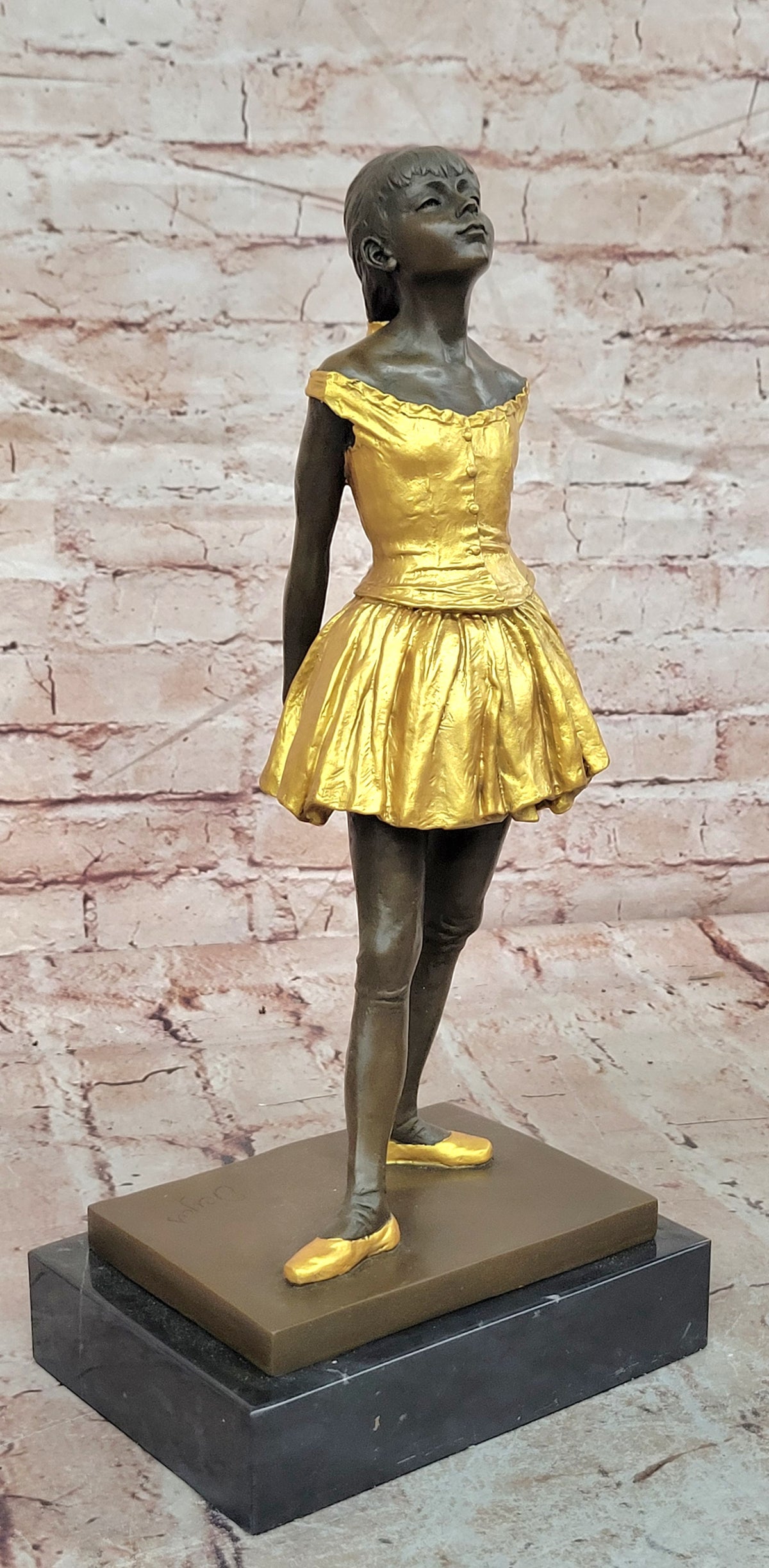 Bronze Ballet Dancer Statue Edgar Degas Little Dancer Ballerina Collectible
