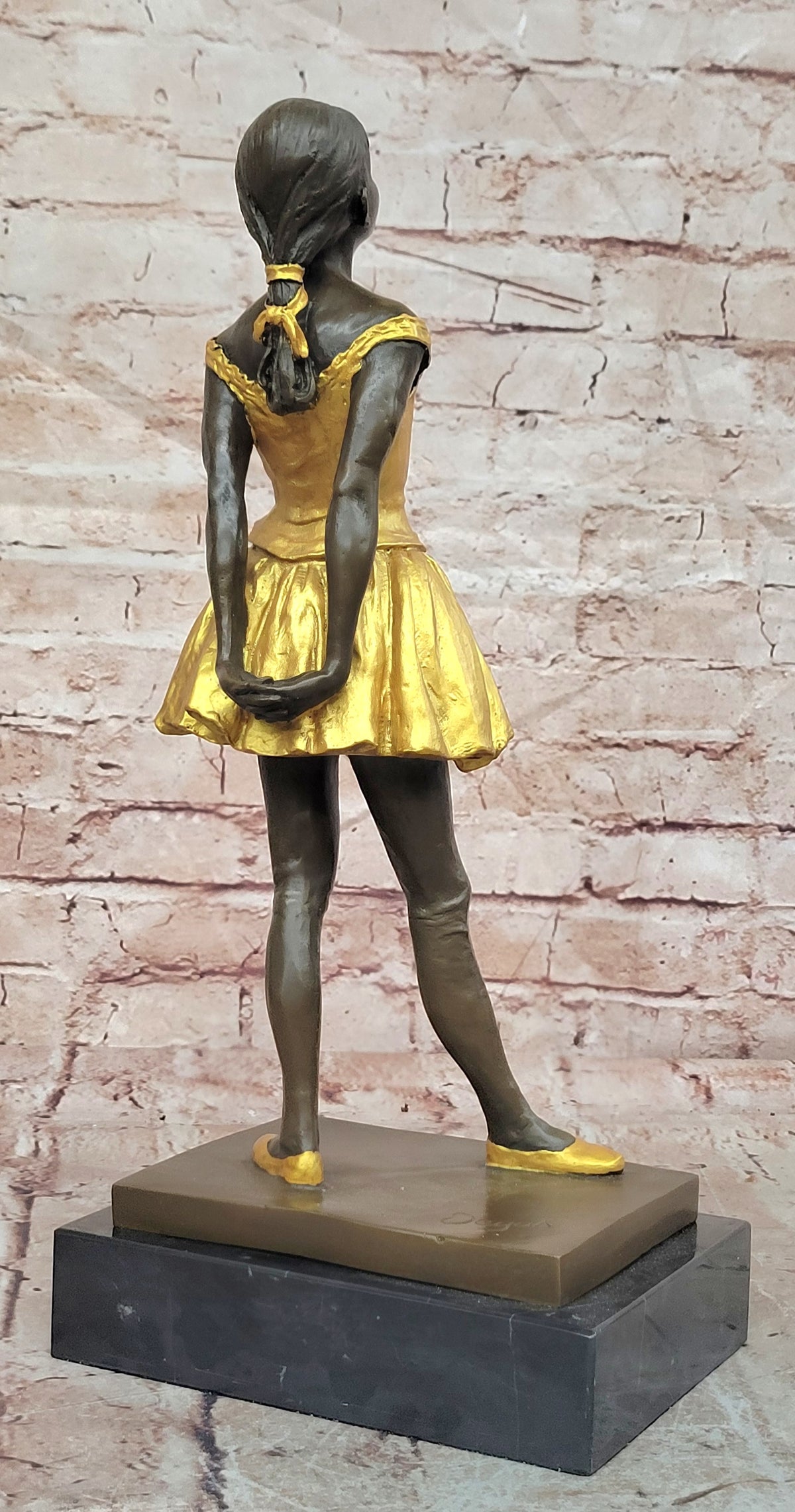 Bronze Ballet Dancer Statue Edgar Degas Little Dancer Ballerina Collectible