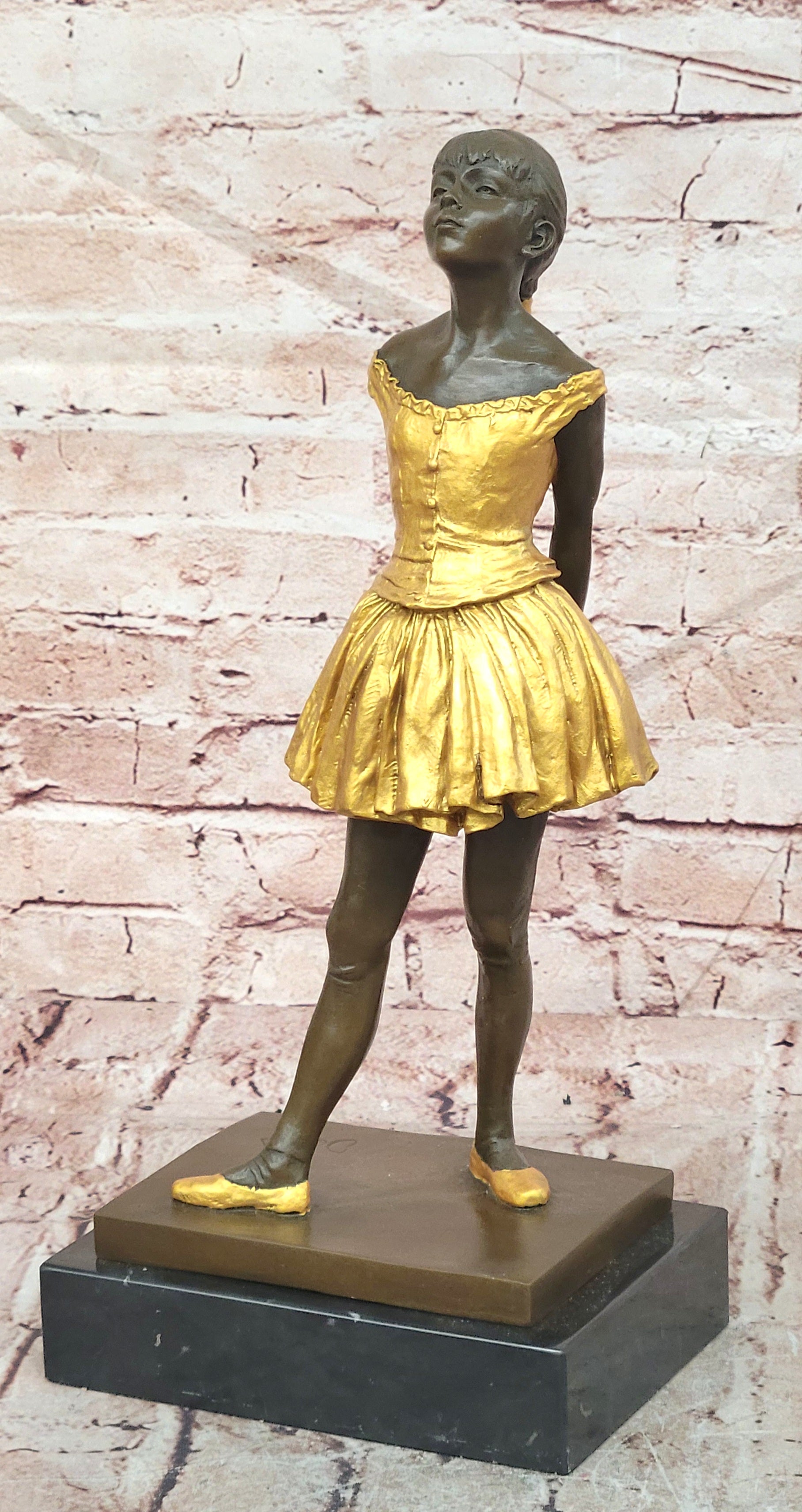 Bronze Ballet Dancer Statue Edgar Degas Little Dancer Ballerina Collectible