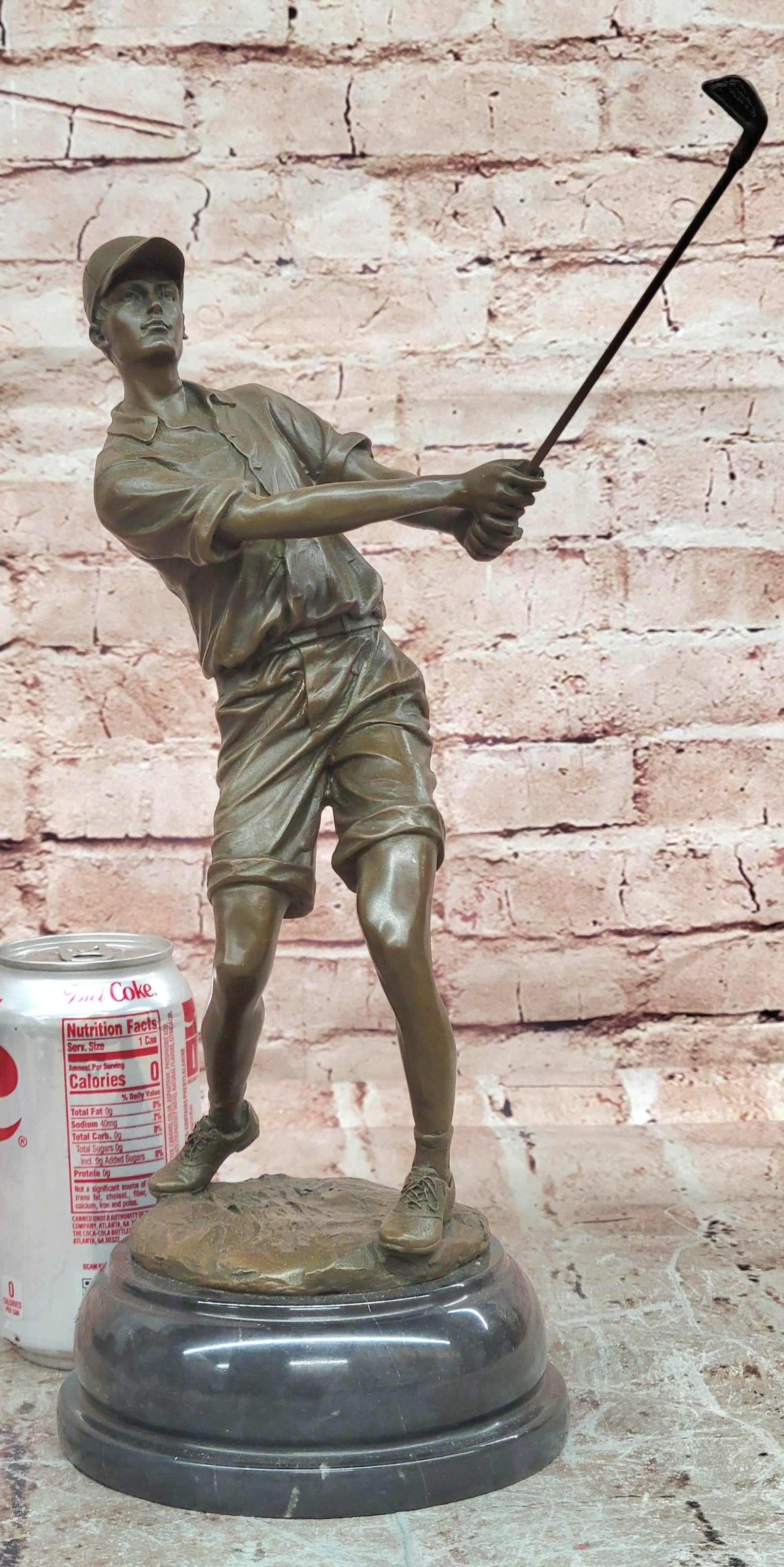 Bronze Male Golfer Sculpture by Milo Hot Cast Sport Collectible Artwork