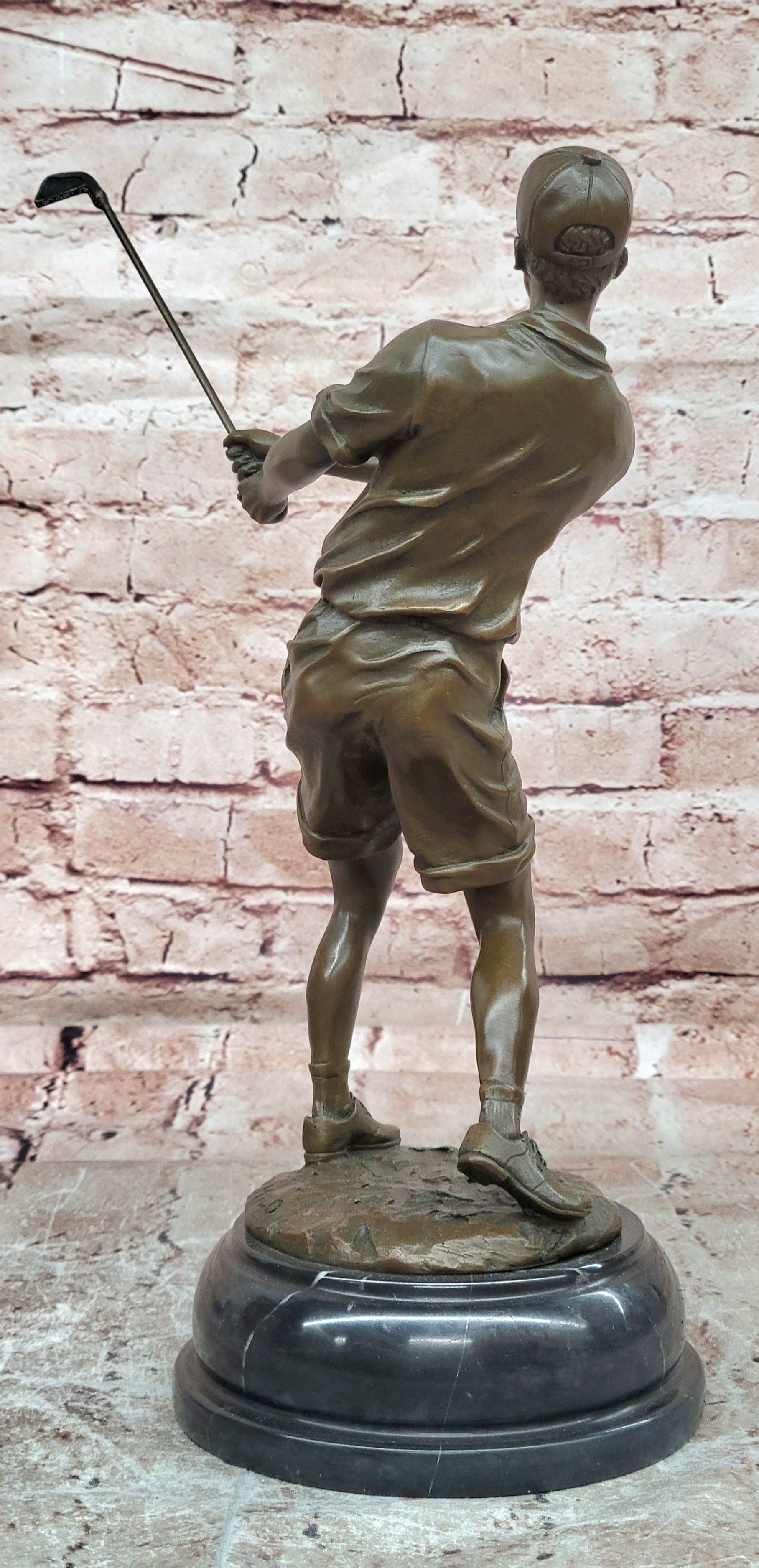Bronze Male Golfer Sculpture by Milo Hot Cast Sport Collectible Artwork