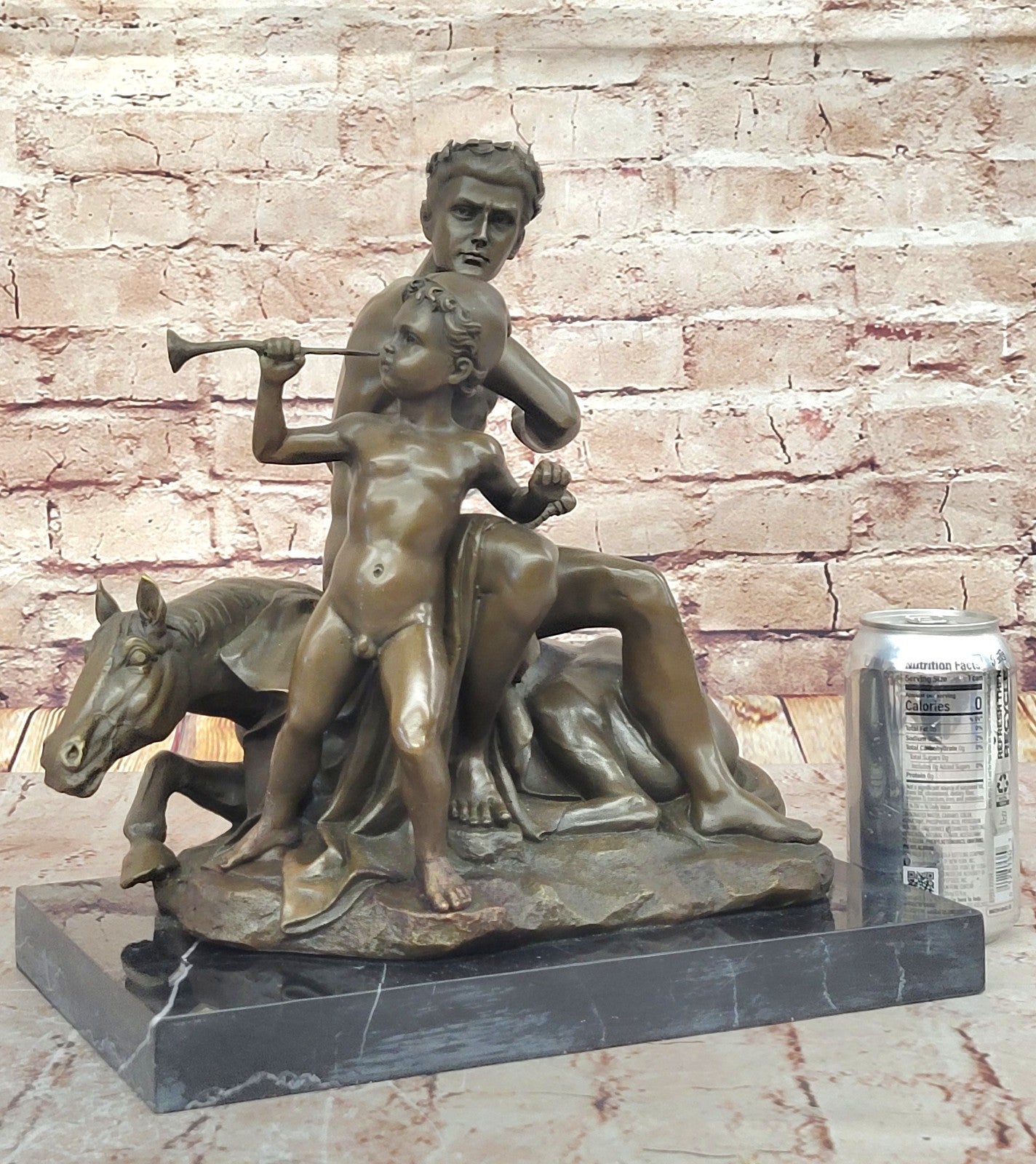 Handcrafted The Royal Family with Fateful Horse Bronze Sculpture by Barye Deal