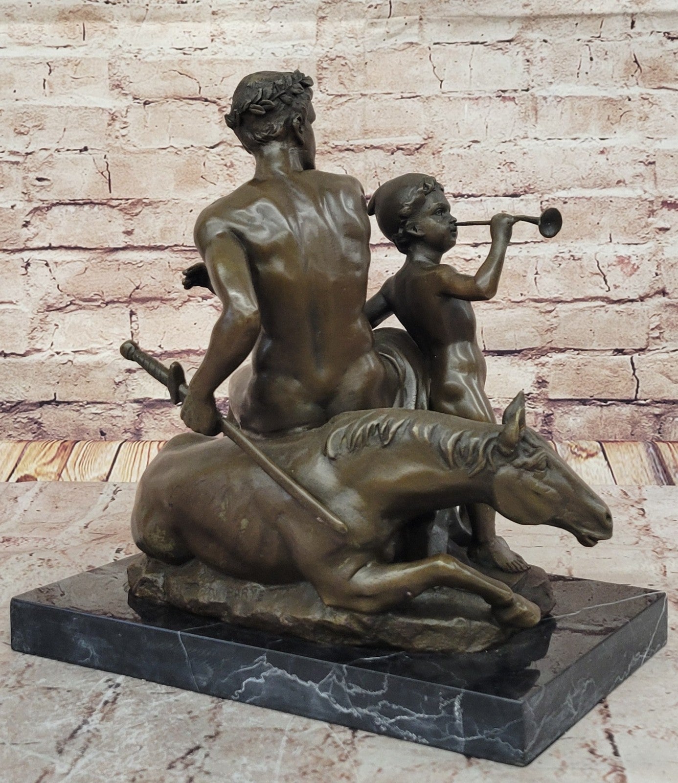 Handcrafted The Royal Family with Fateful Horse Bronze Sculpture by Barye Deal