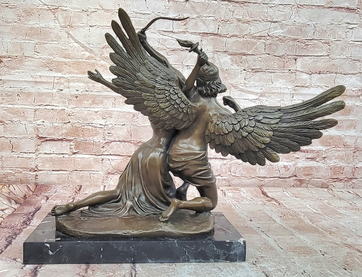 Bronze Anniversary Gift: Cupid & Psyche Love Sculpture by Cesaro Hand Made