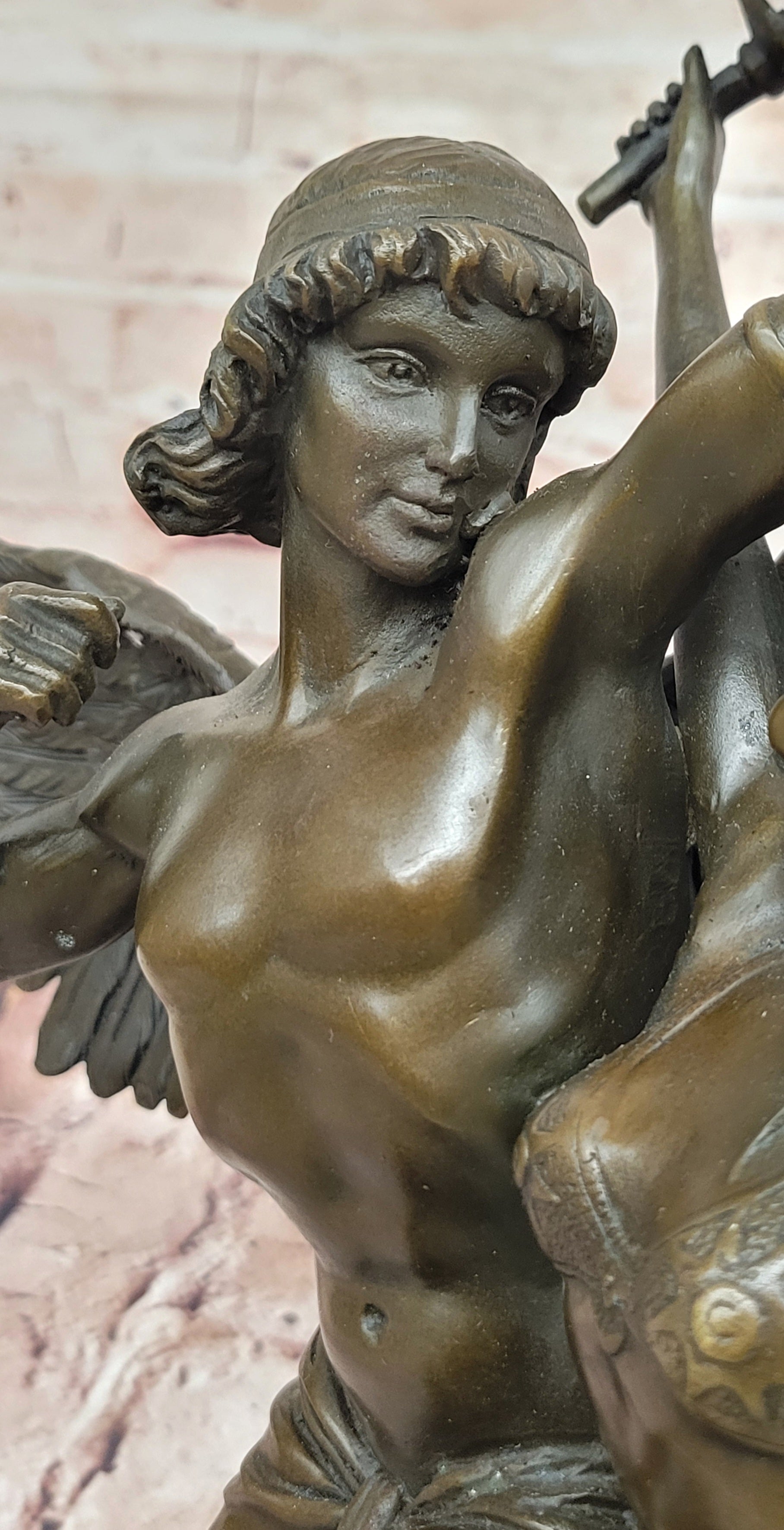 Bronze Anniversary Gift: Cupid & Psyche Love Sculpture by Cesaro Hand Made